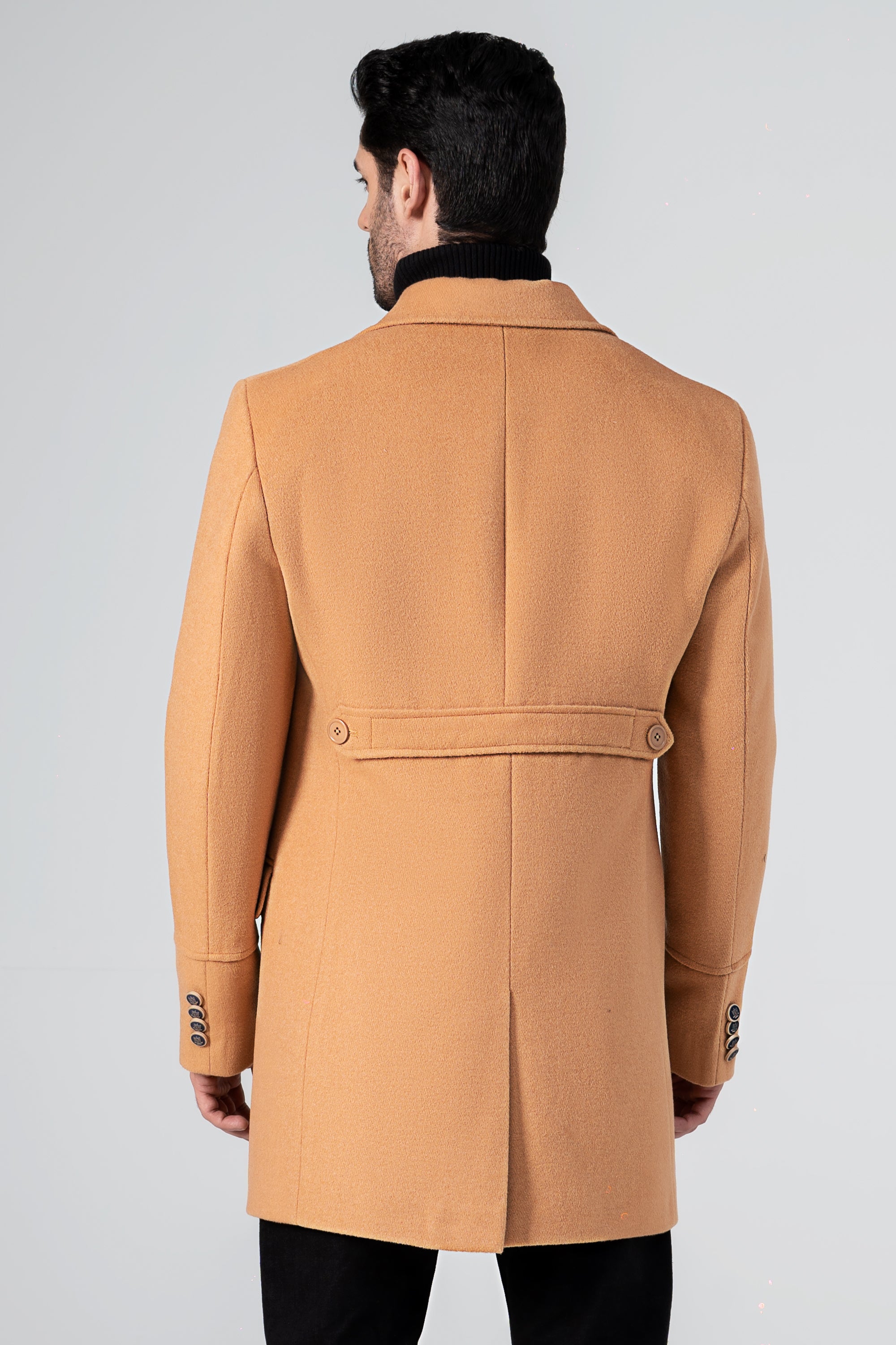 WOOLEN LONG COAT SAND