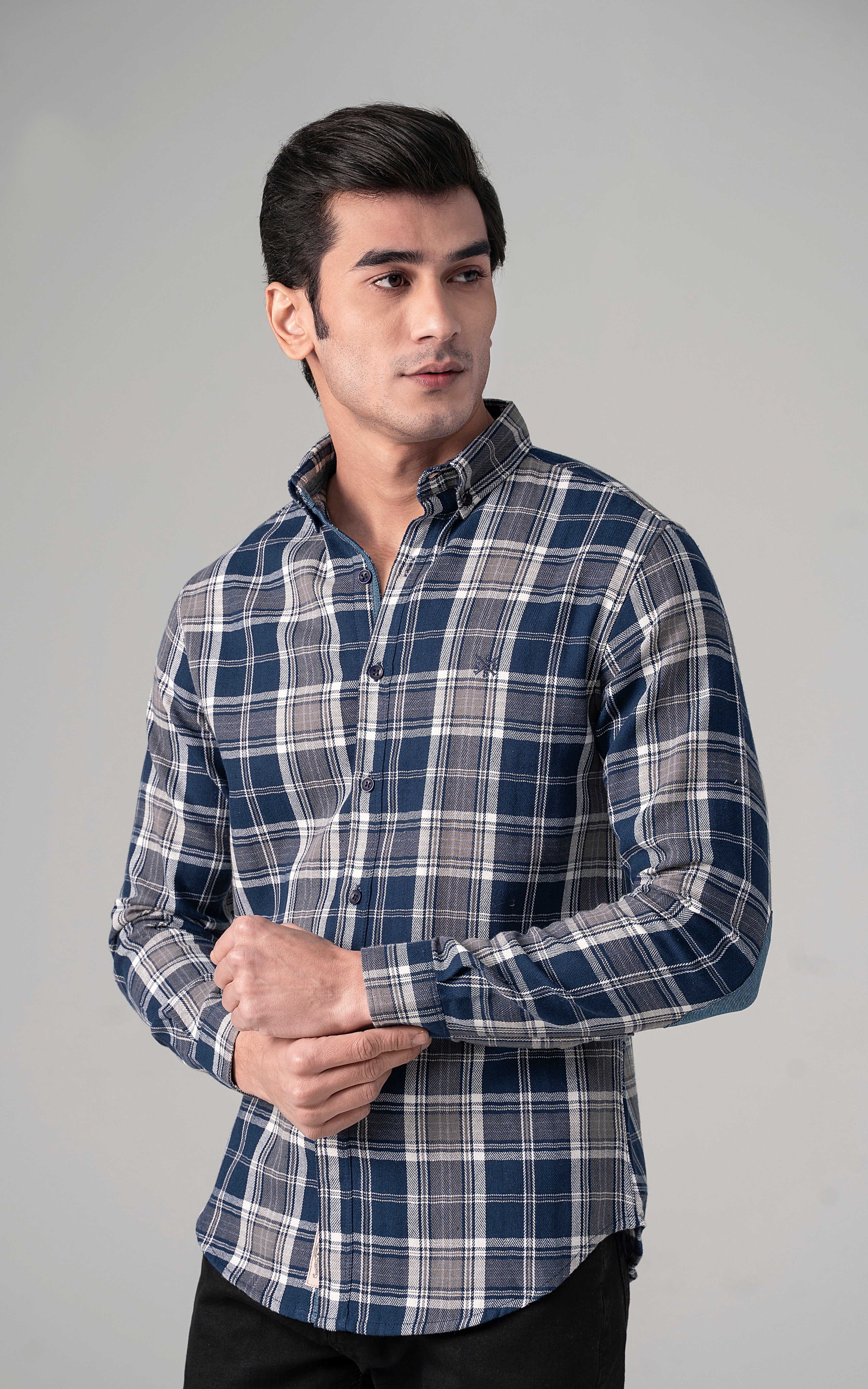 CASUAL SHIRT NAVY GREY