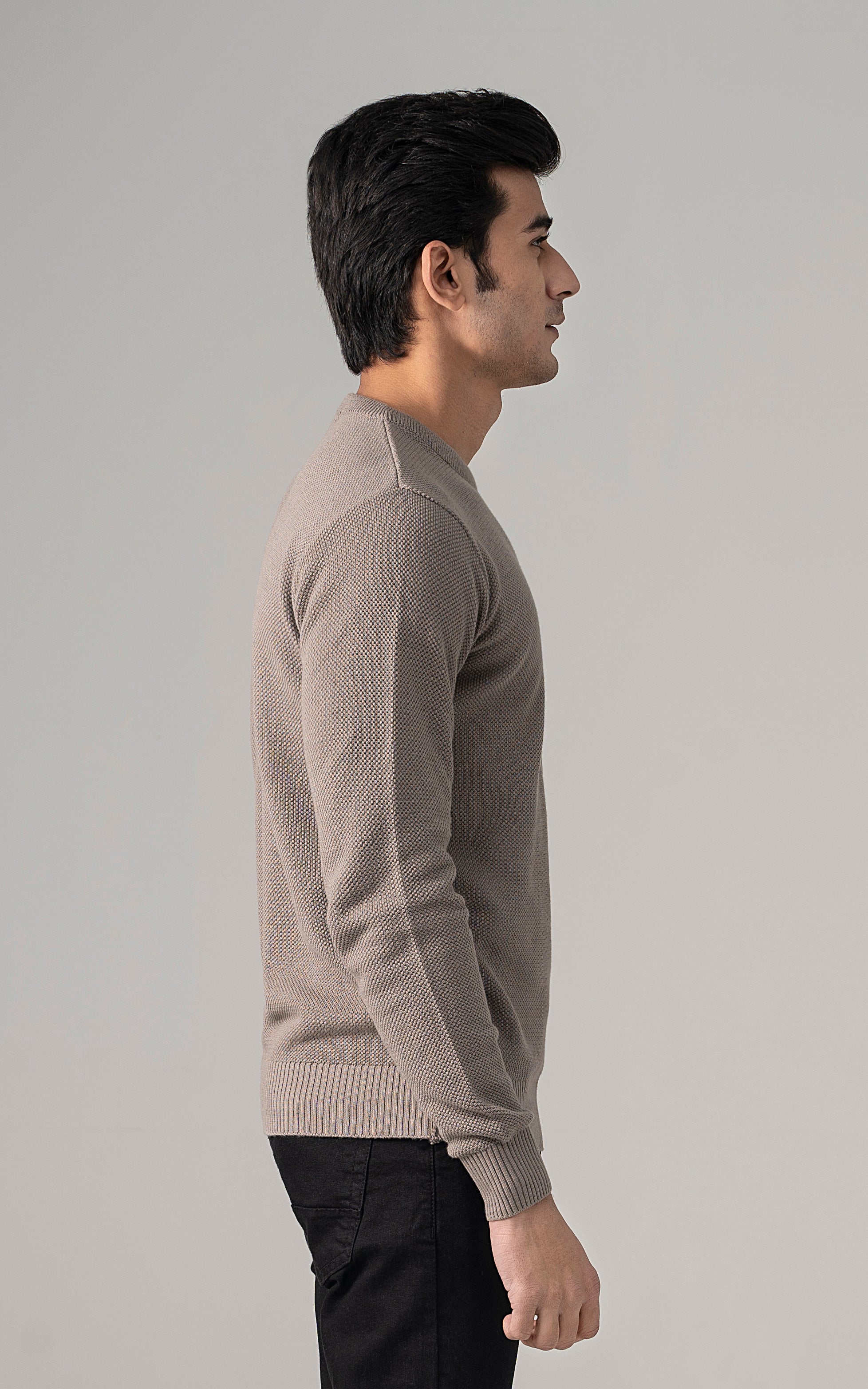 Knitted Crew Neck grey