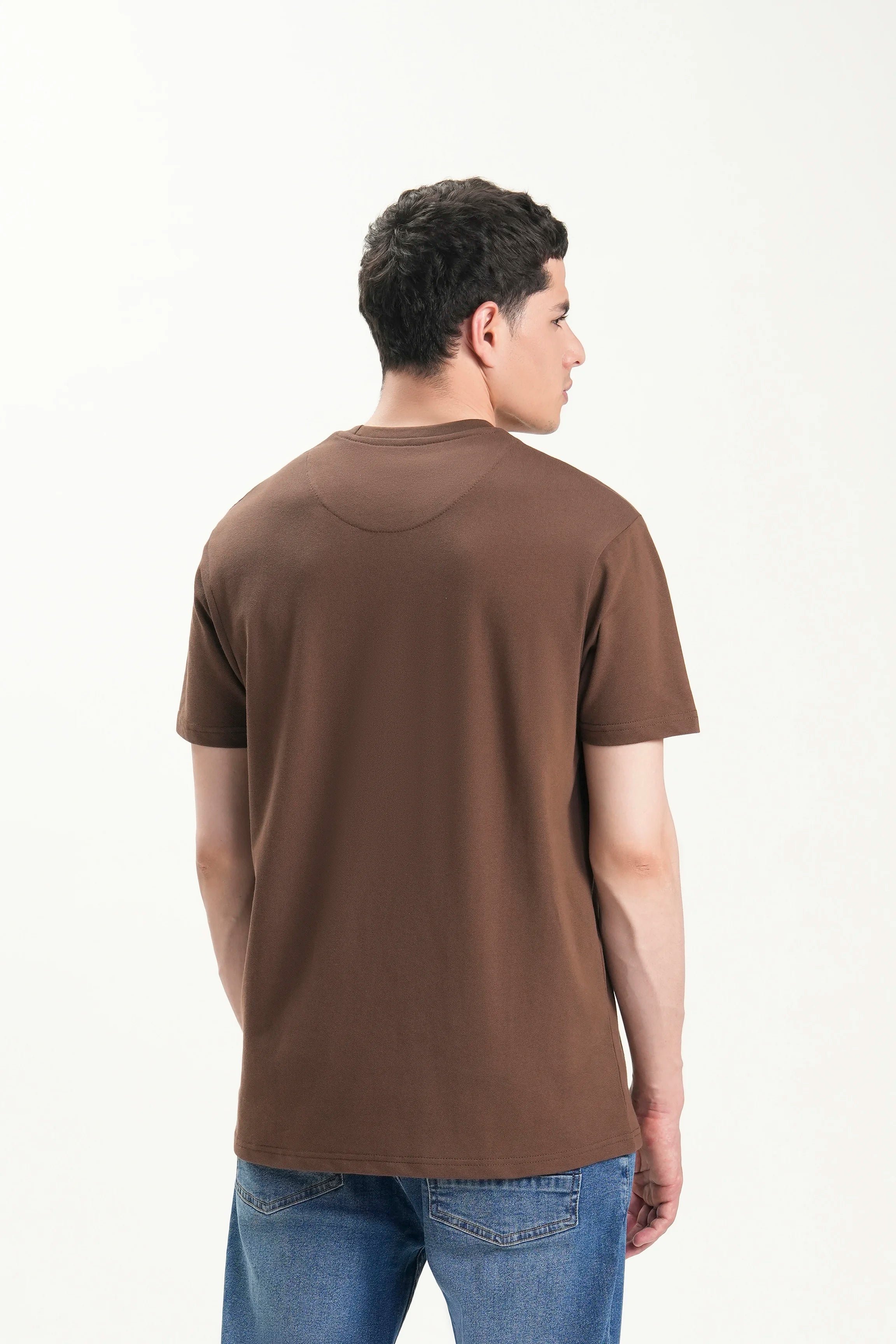 T SHIRT REGULAR FIT BROWN