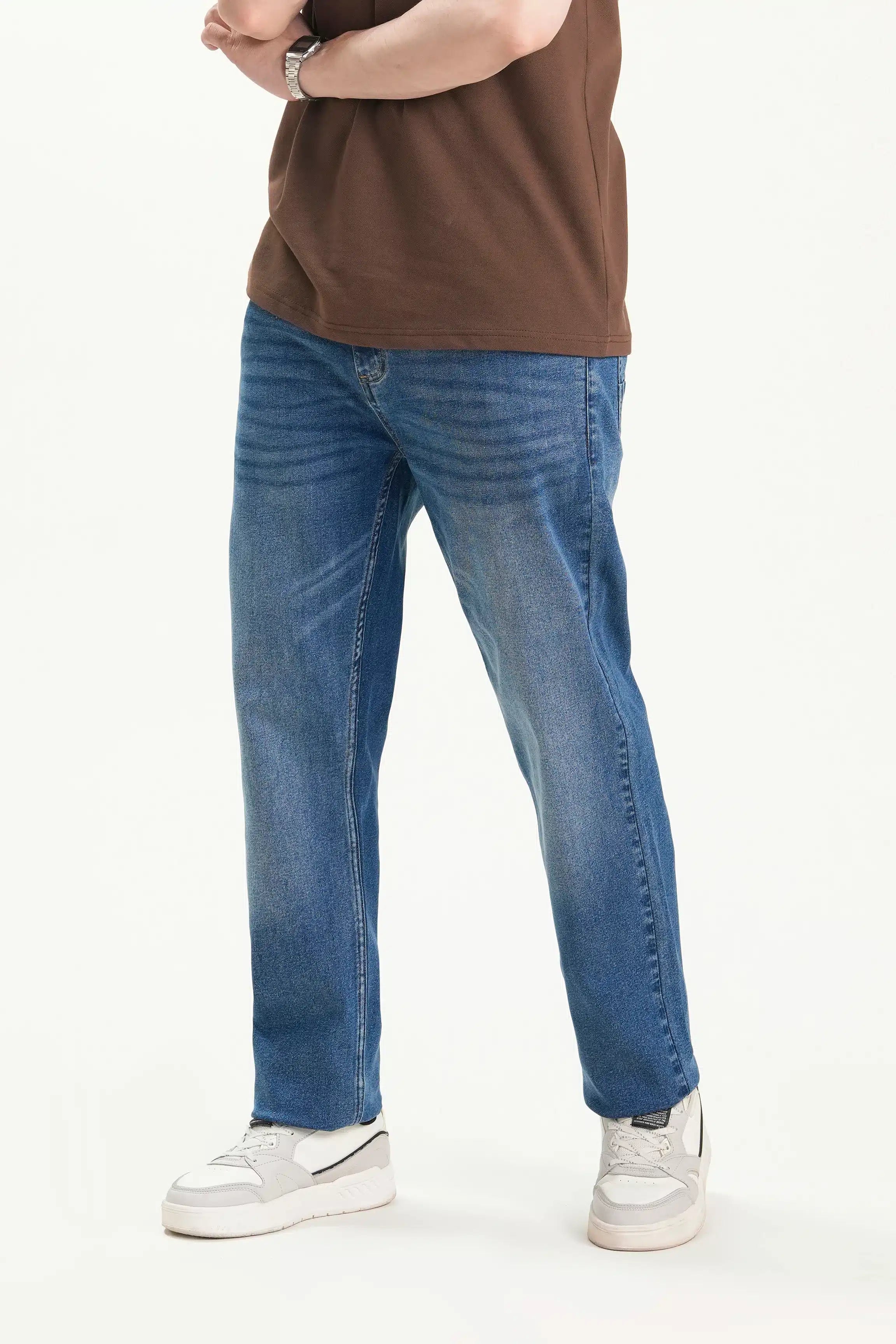 JEANS STRAIGHT FIT MID BLUE