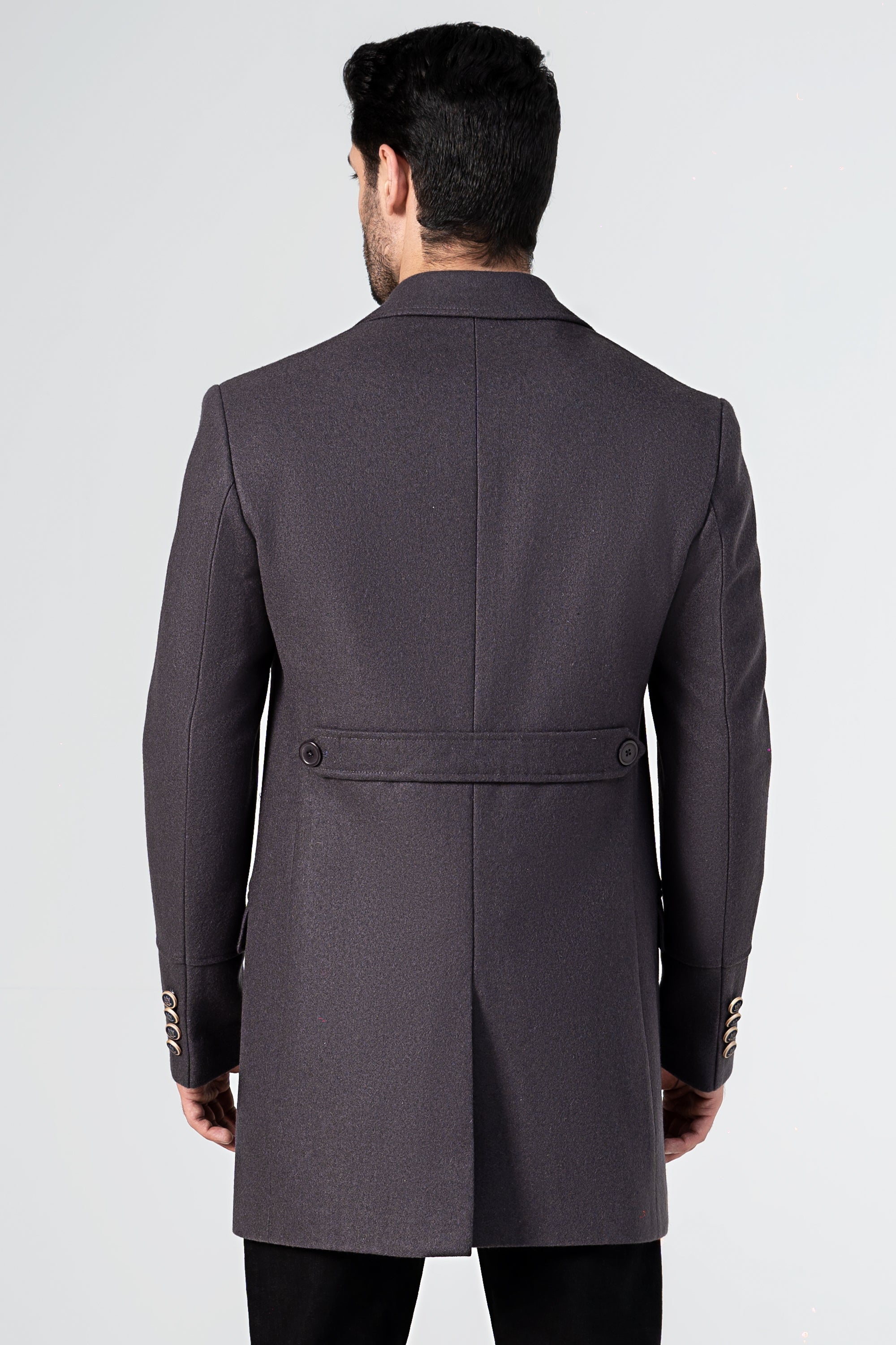 WOOLEN LONG COAT GRAPHITE