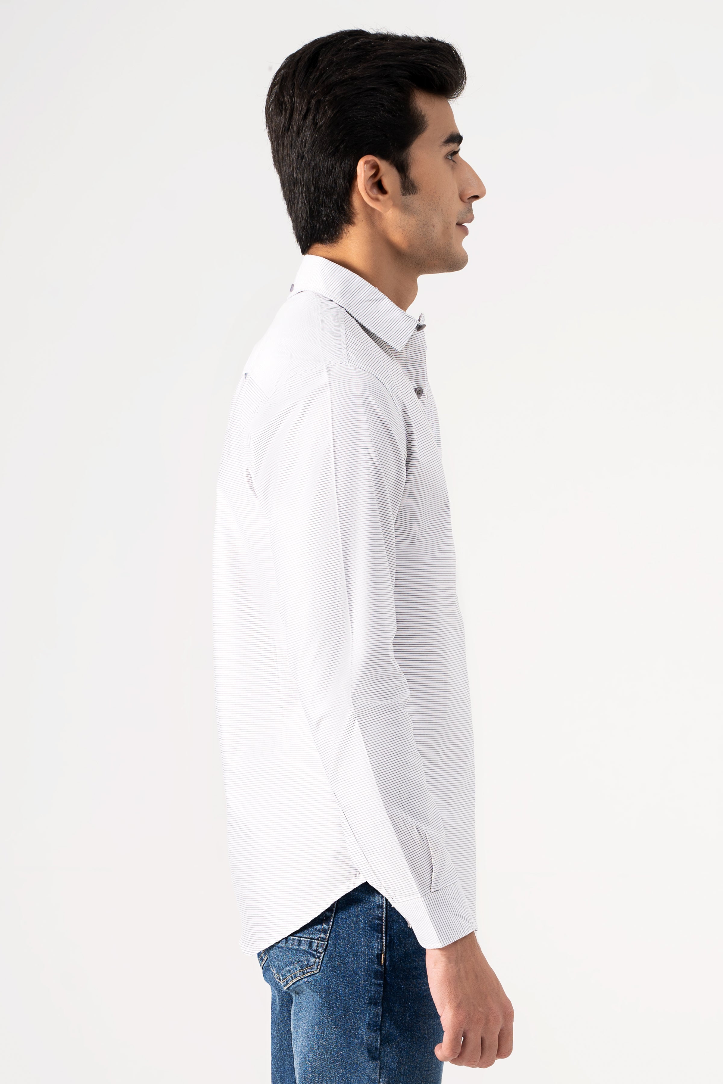 CASUAL SHIRT GREY WHITE