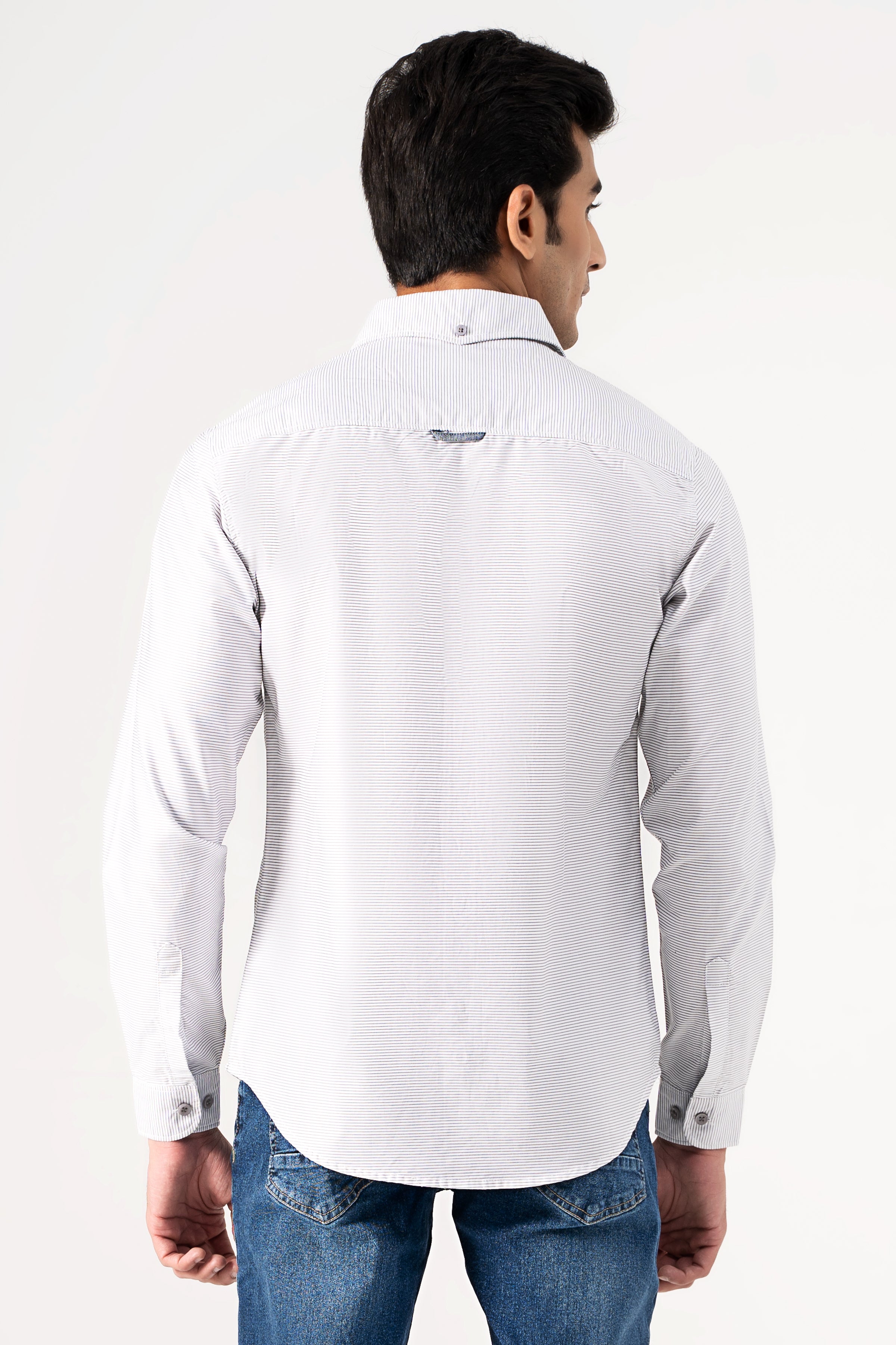 CASUAL SHIRT GREY WHITE