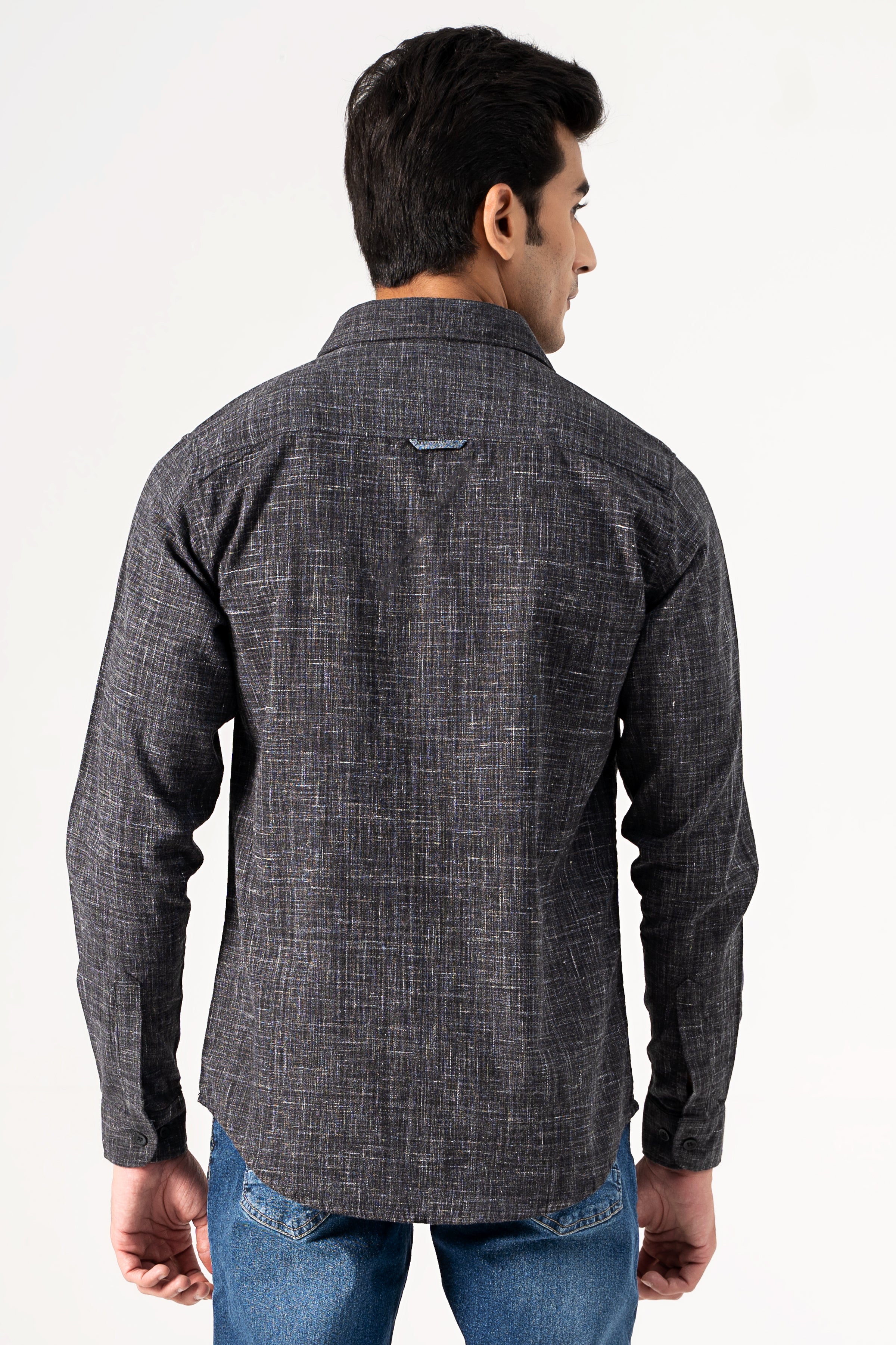 CASUAL SHIRT GREY SELF