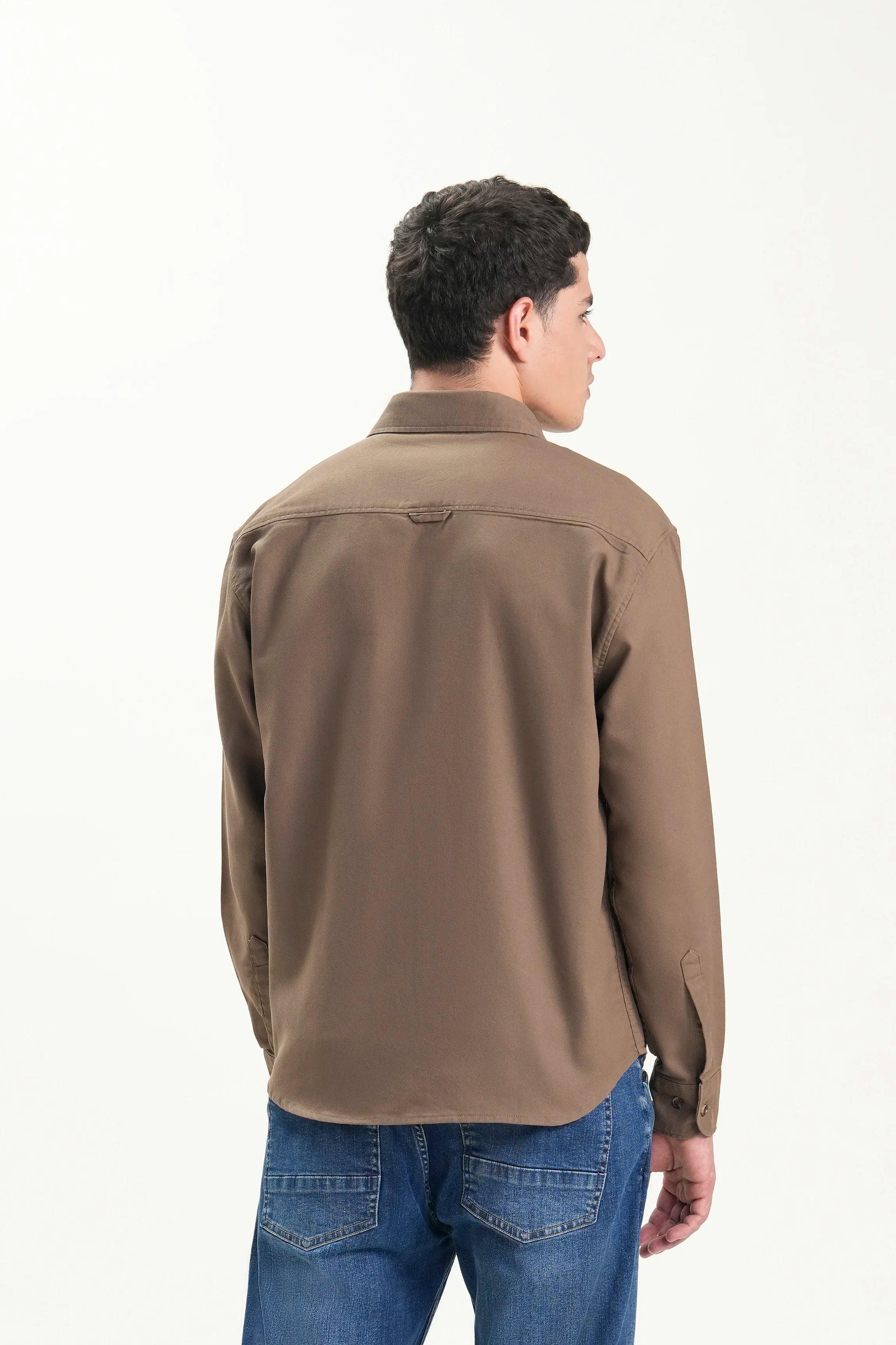 RELAXED FIT CASUAL SHIRT BROWN