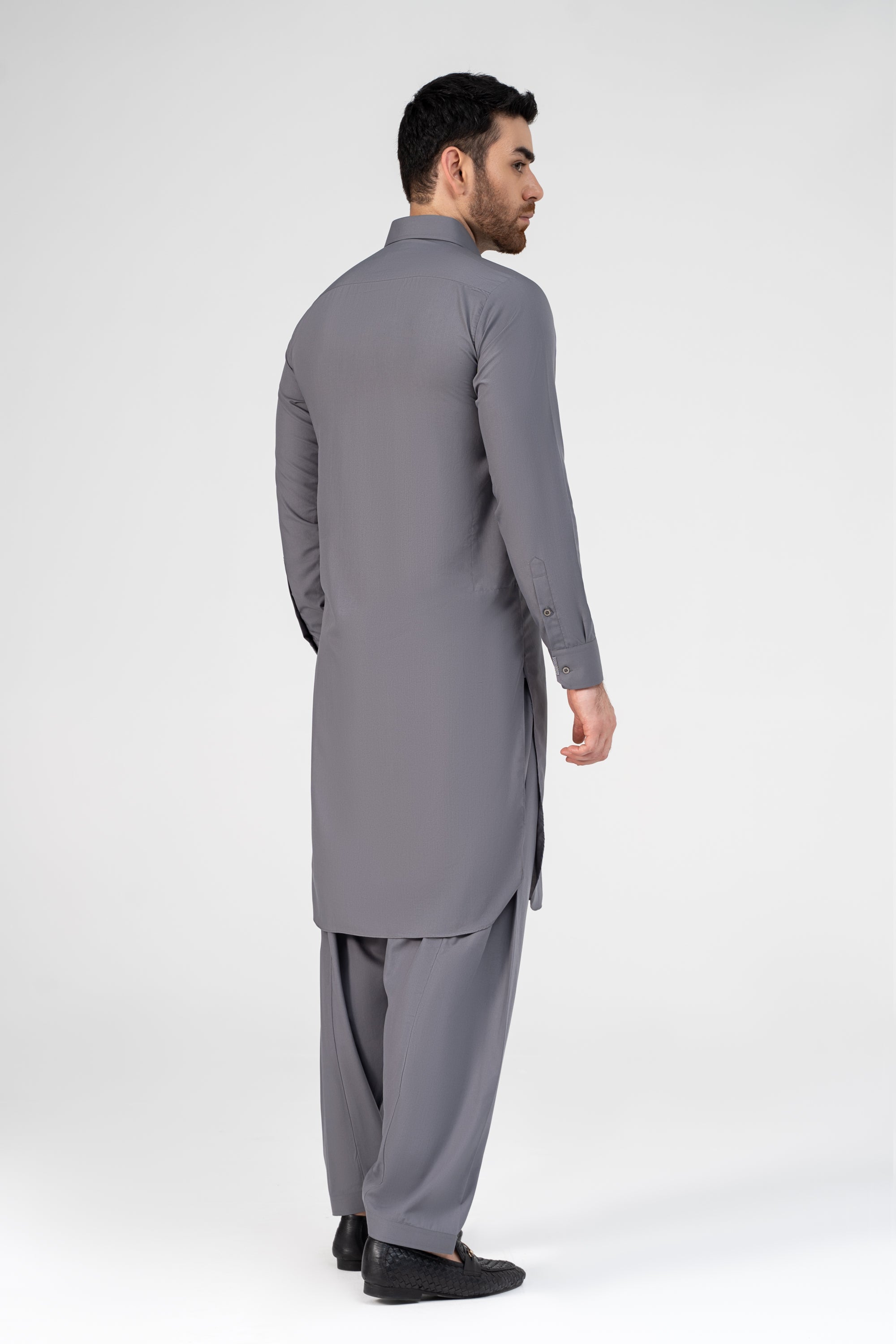 SUPER SOFT BLENDED KAMEEZ SHALWAR LIGHT GREY