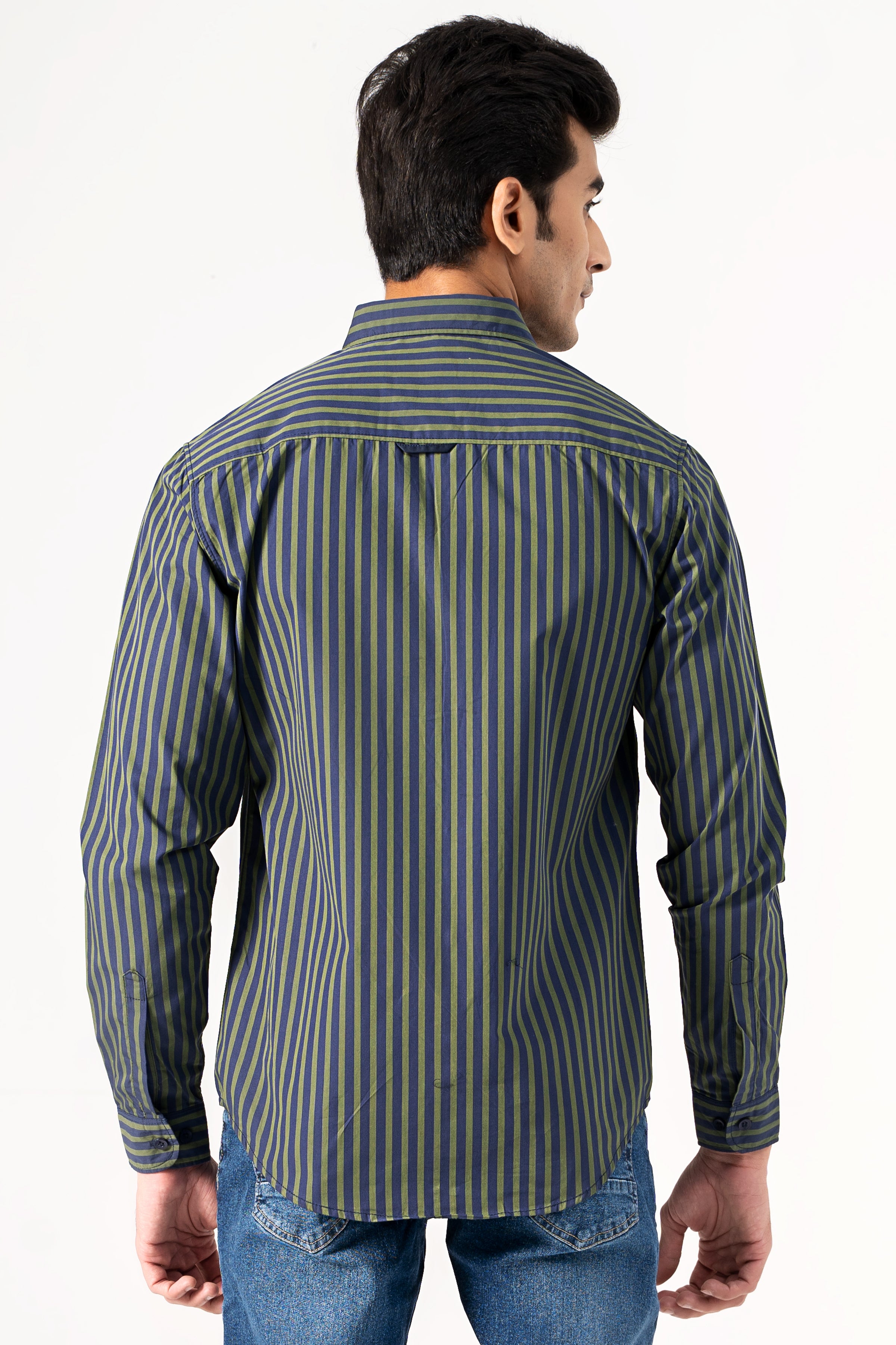 CASUAL SHIRT NAVY GREEN