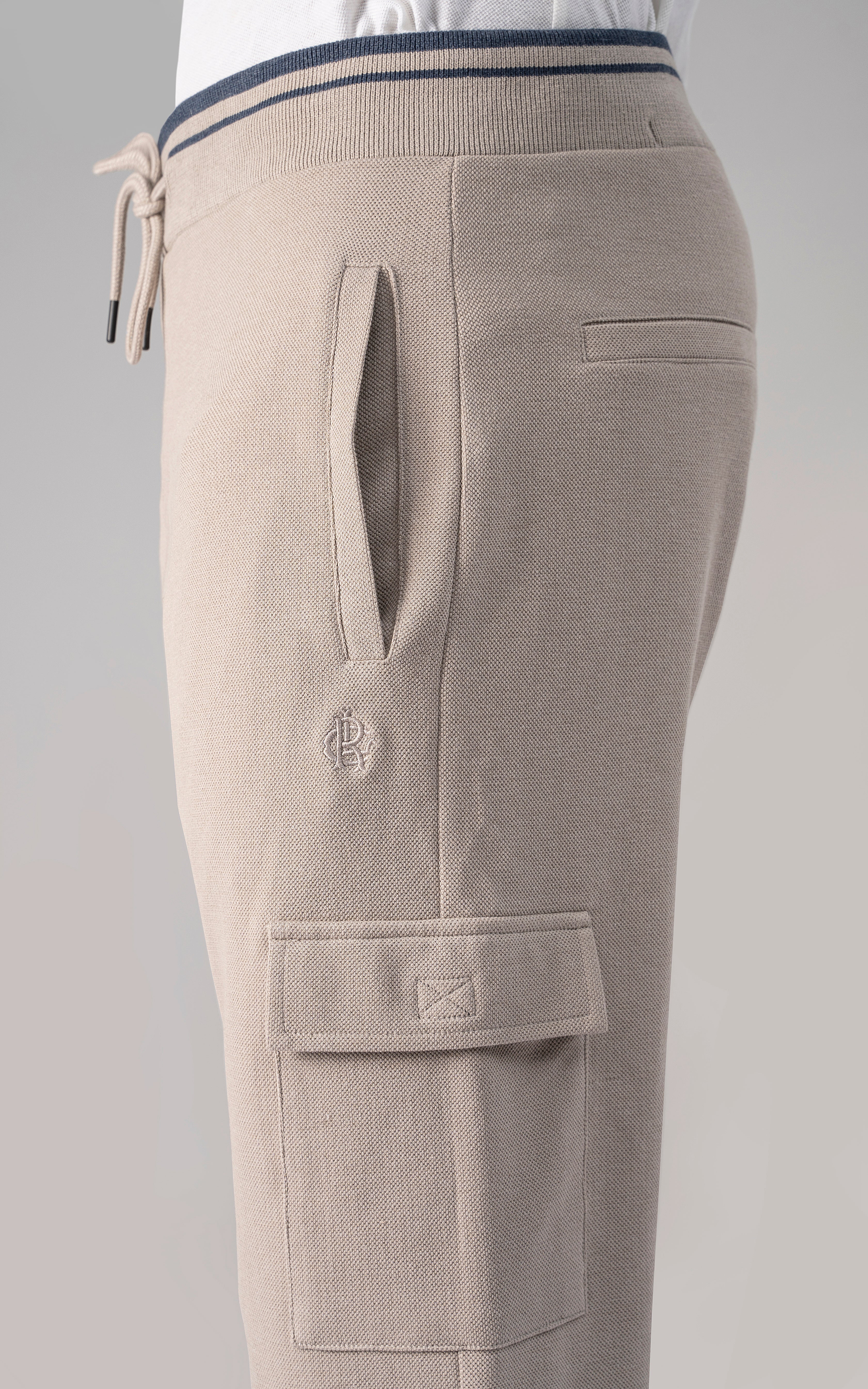 PIQUE CARGO TROUSER KHAKI