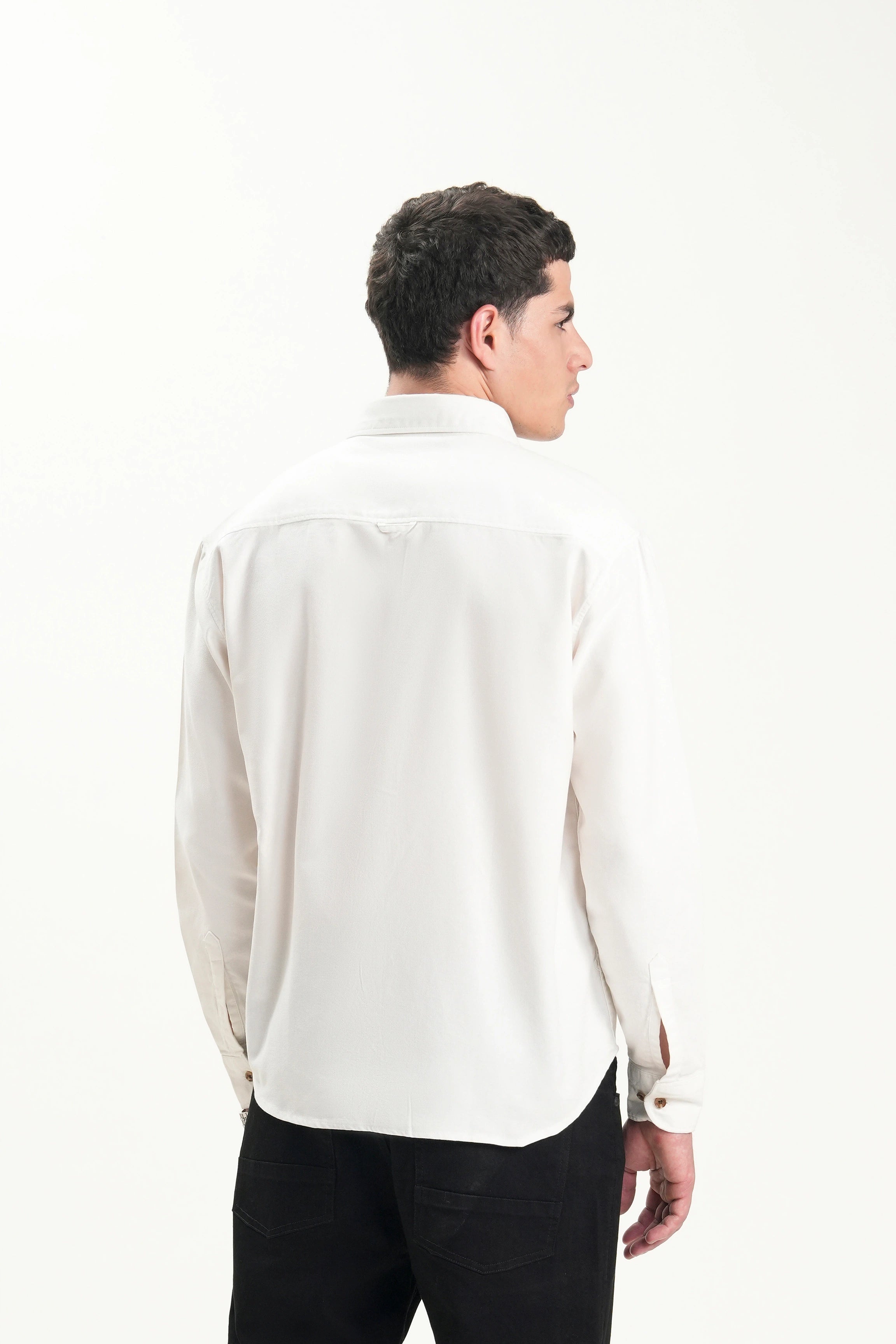 RELAXED FIT CASUAL SHIRT WHITE