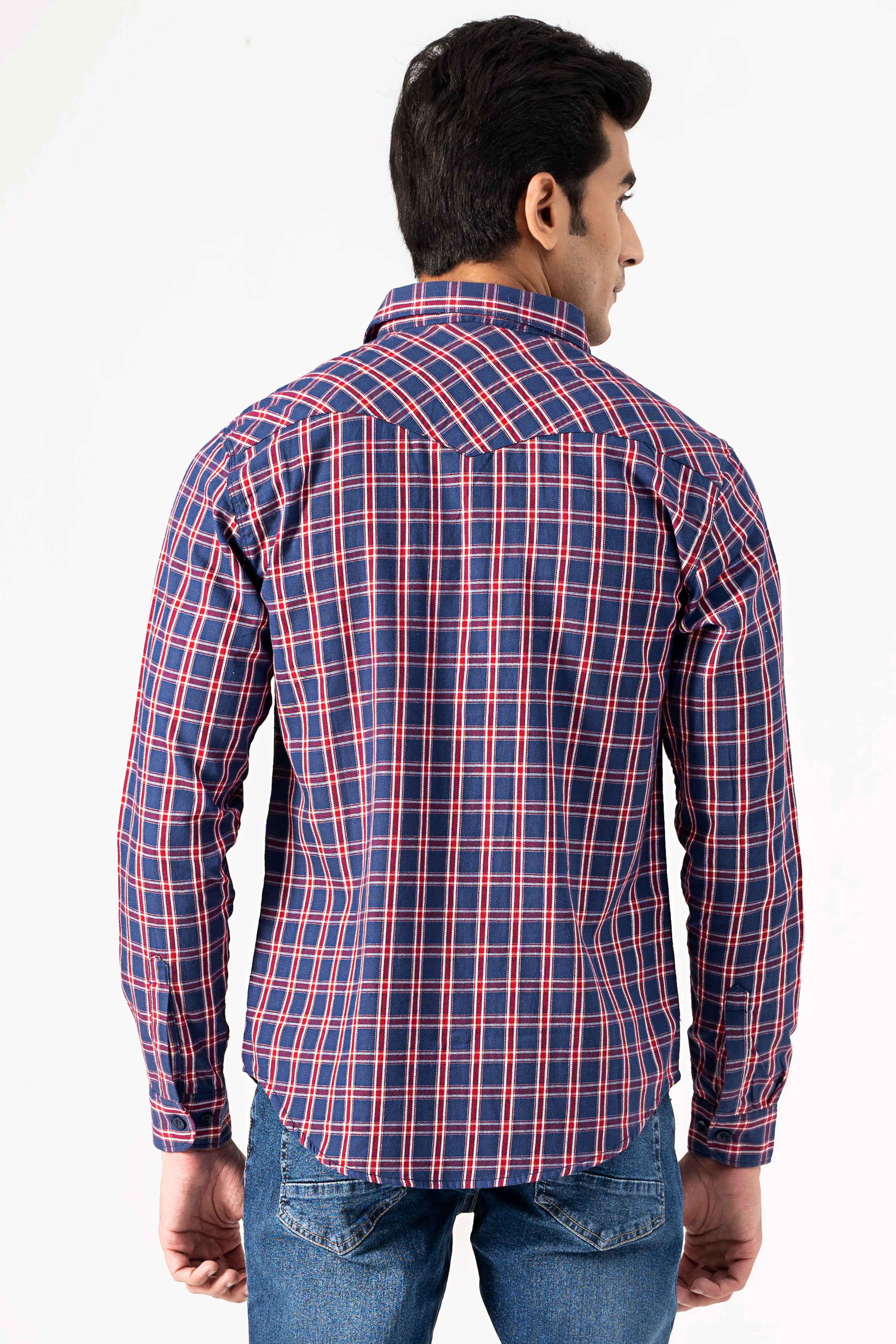 CASUAL SHIRT NAVY RED