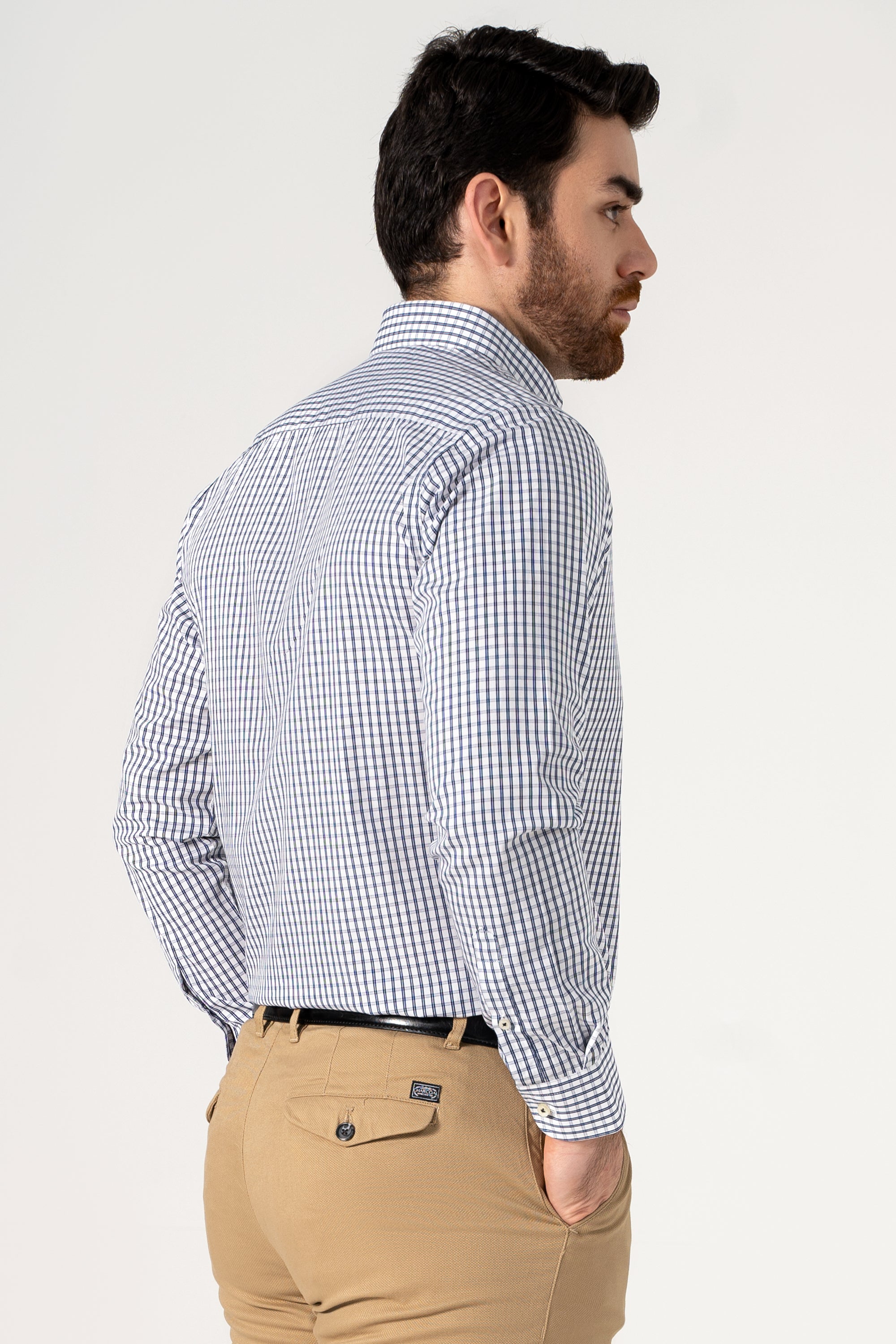 SEMI FORMAL SHIRT NAVY CHECK