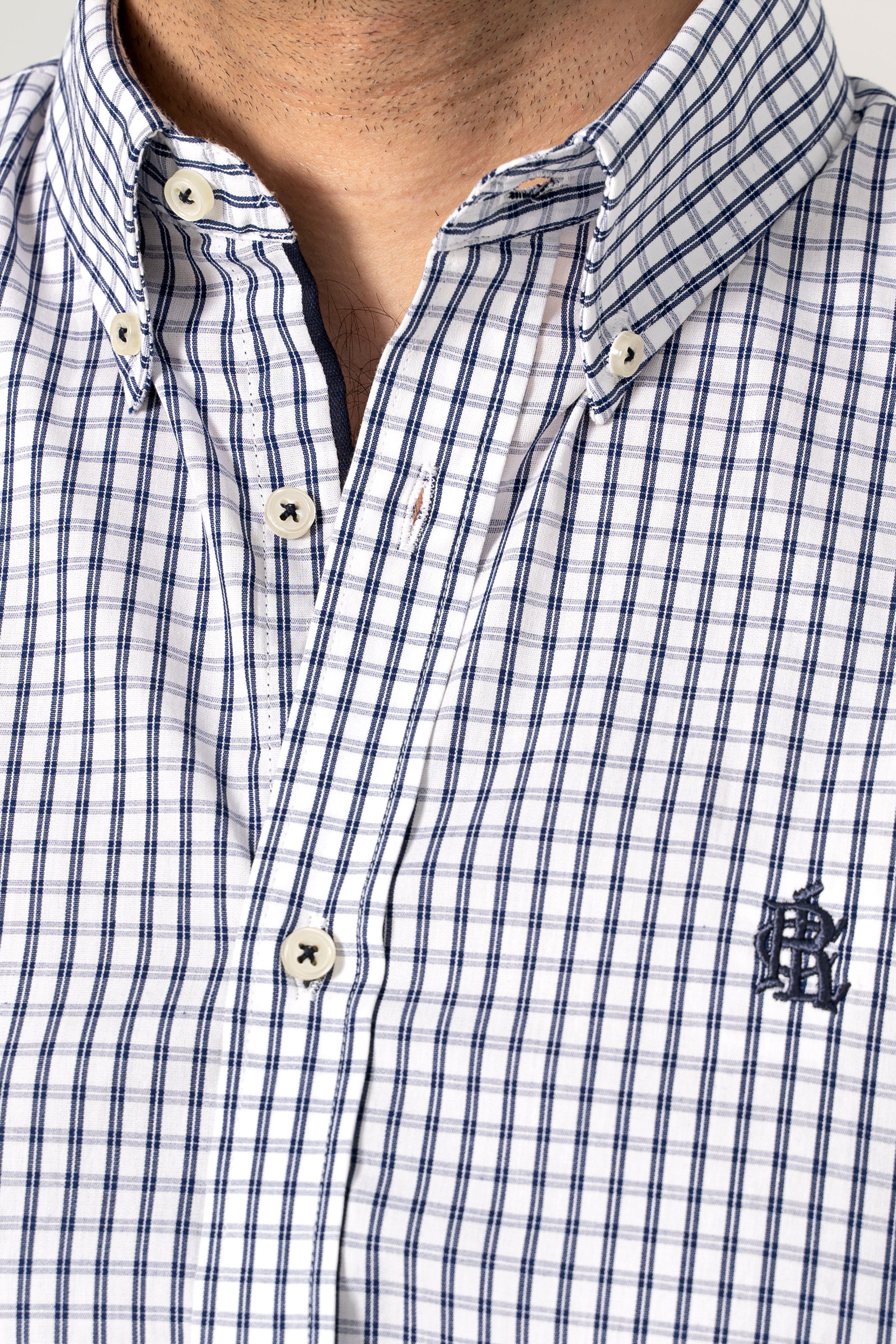 SEMI FORMAL SHIRT NAVY CHECK
