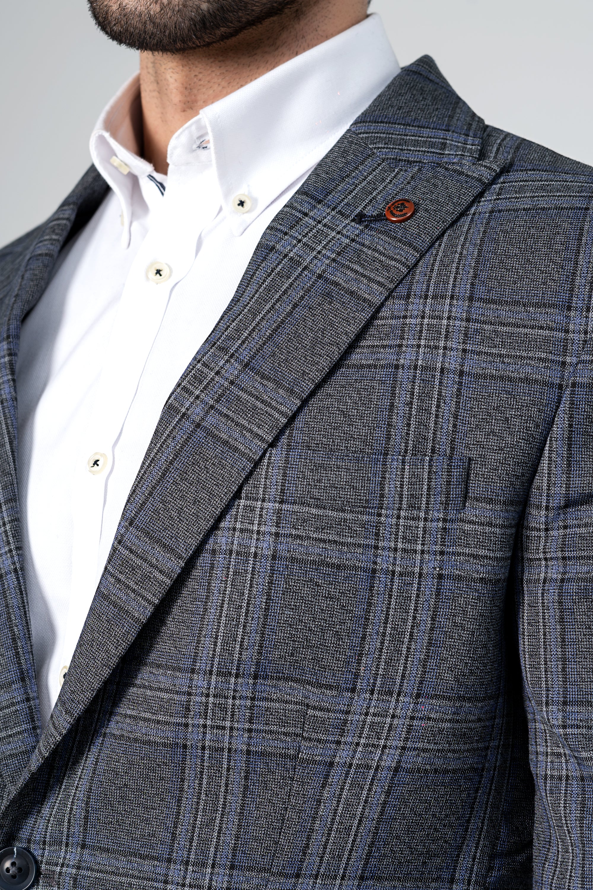 CASUAL COAT GREY CHECK