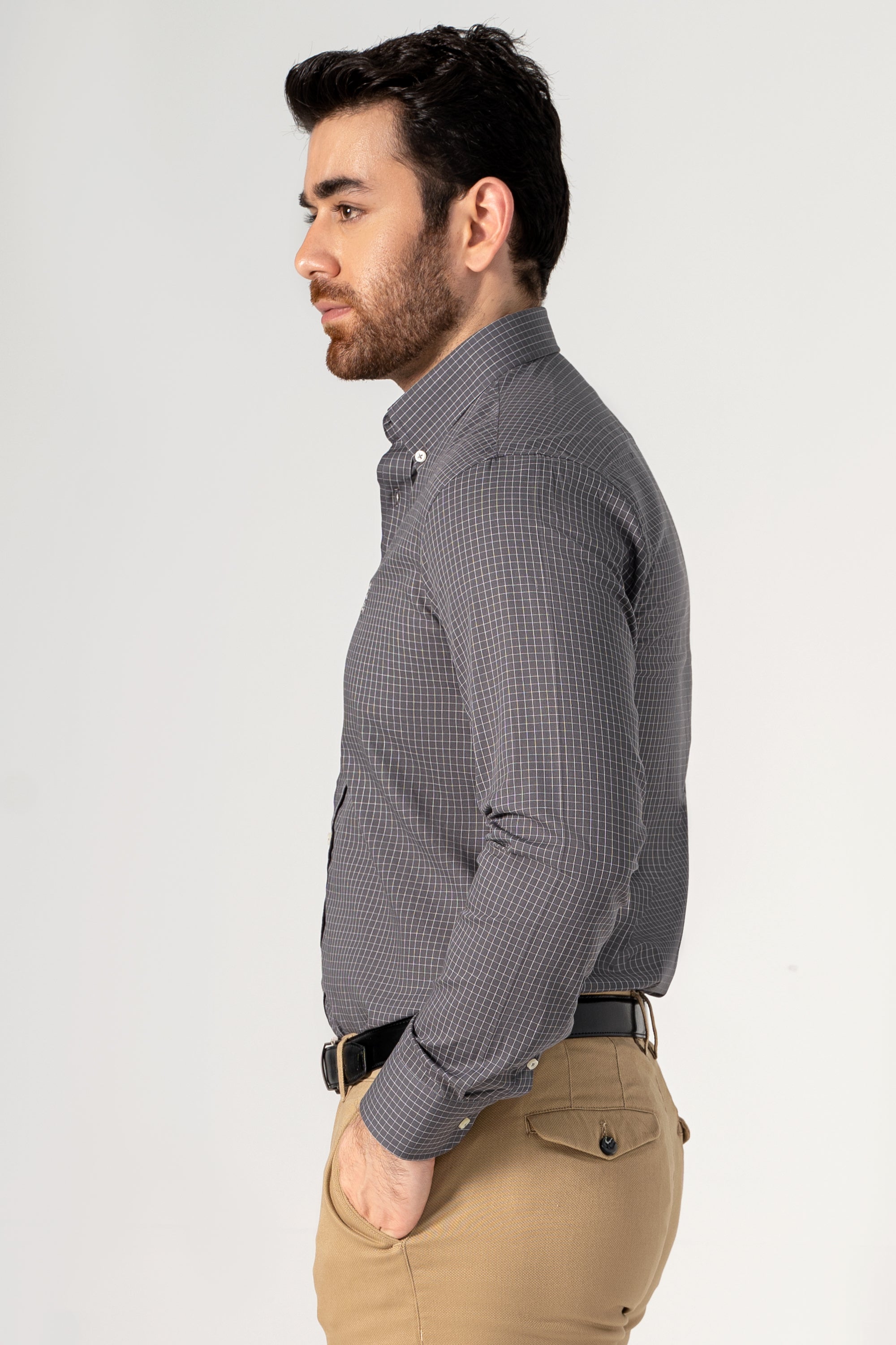 SEMI FORMAL SHIRT GREY CHECK