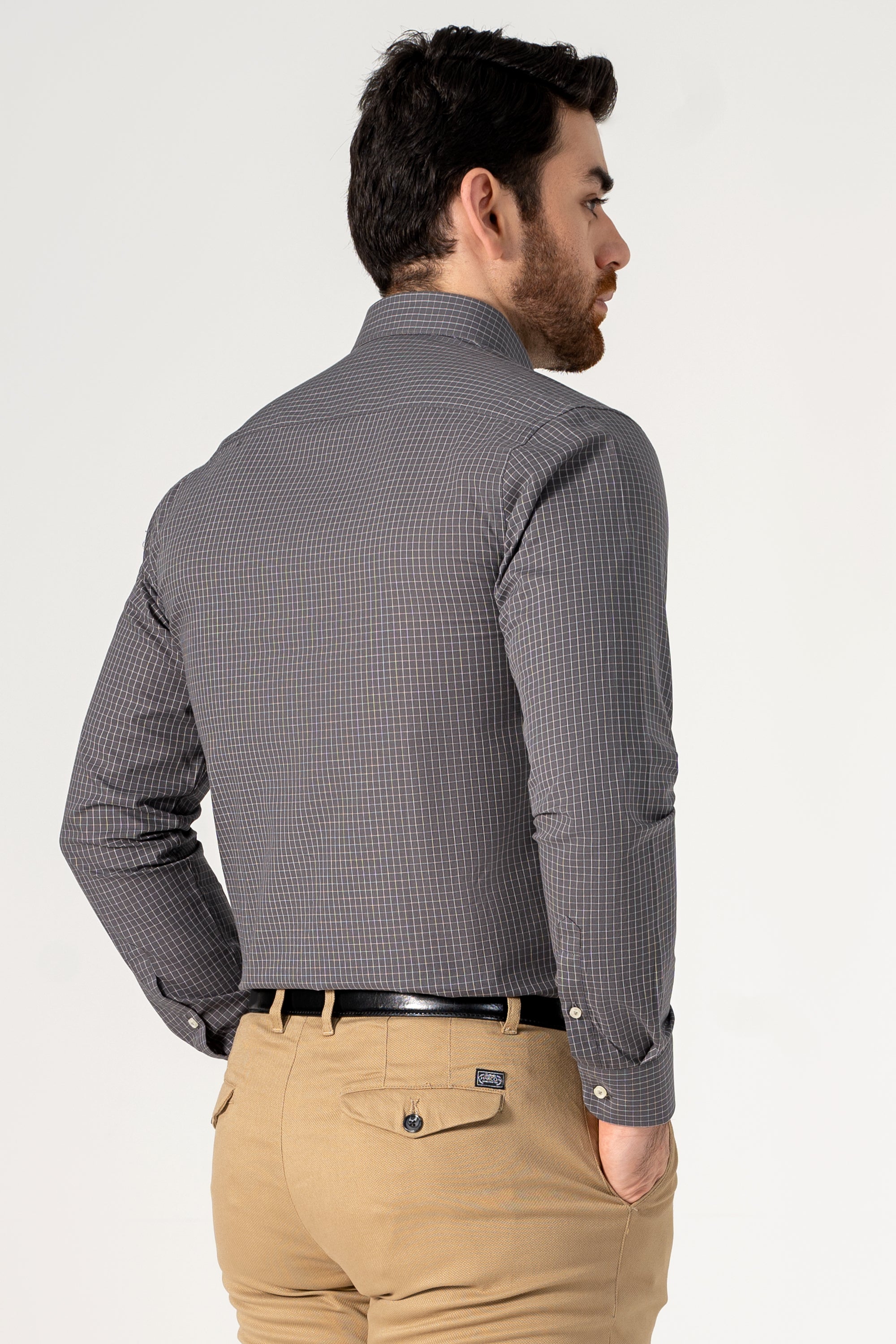 SEMI FORMAL SHIRT GREY CHECK