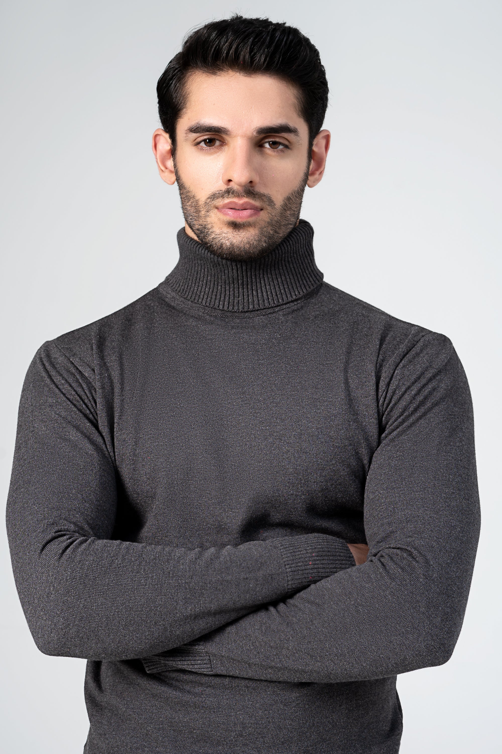 Signature Turtle Neck Dark Grey