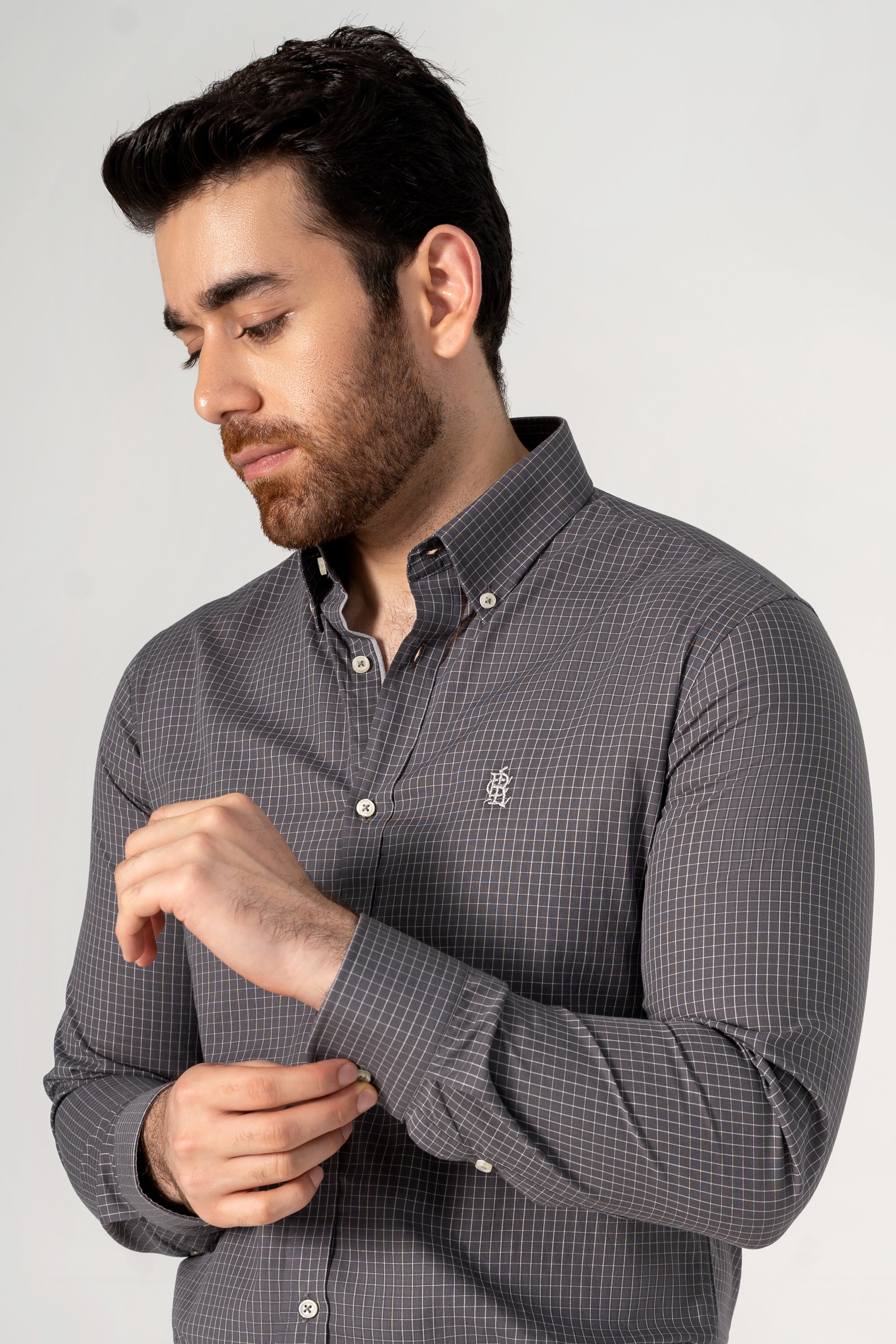 SEMI FORMAL SHIRT GREY CHECK