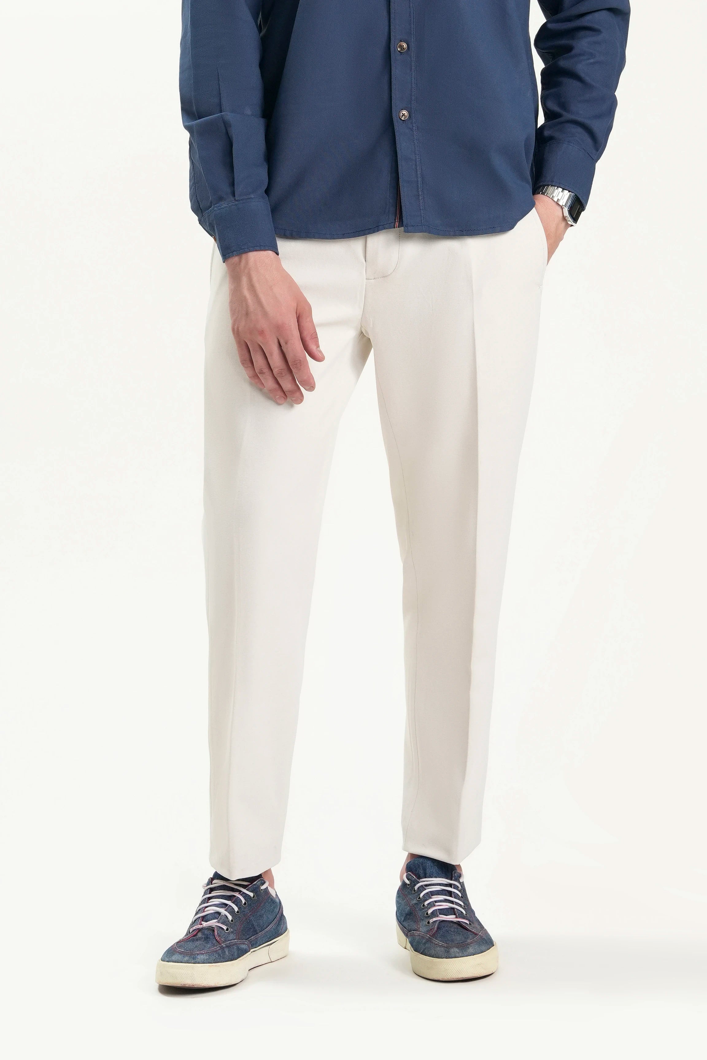 CASUAL PANT REGULAR FIT OATMEAL