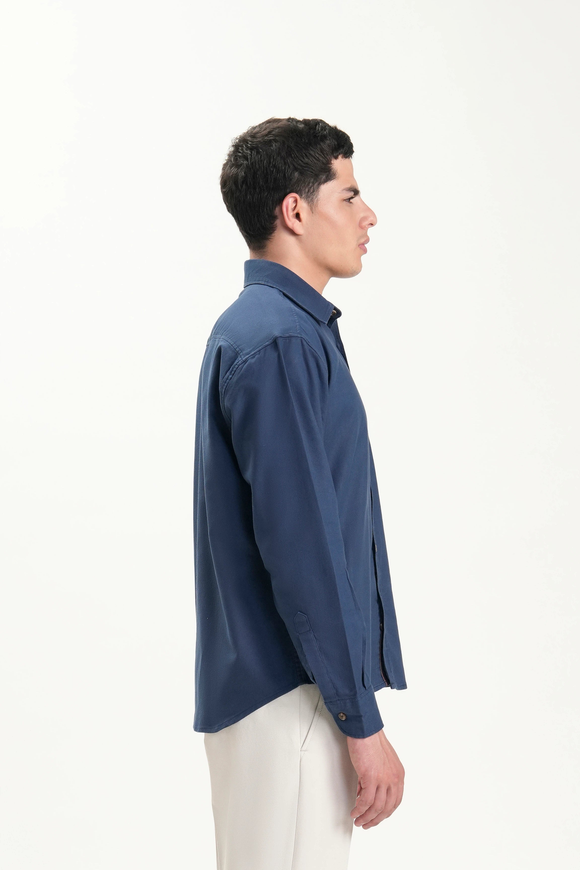 RELAXED FIT CASUAL SHIRT NAVY