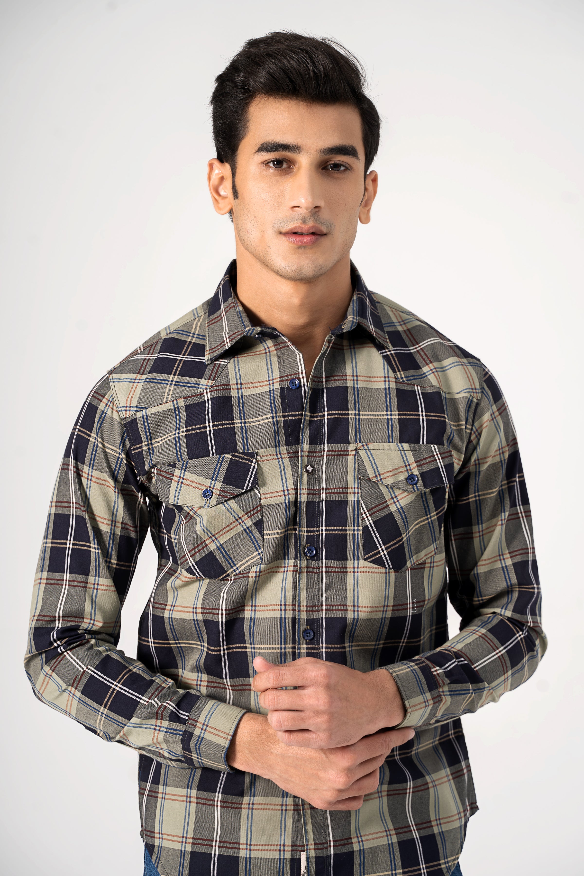 CASUAL SHIRT GREEN CHECK