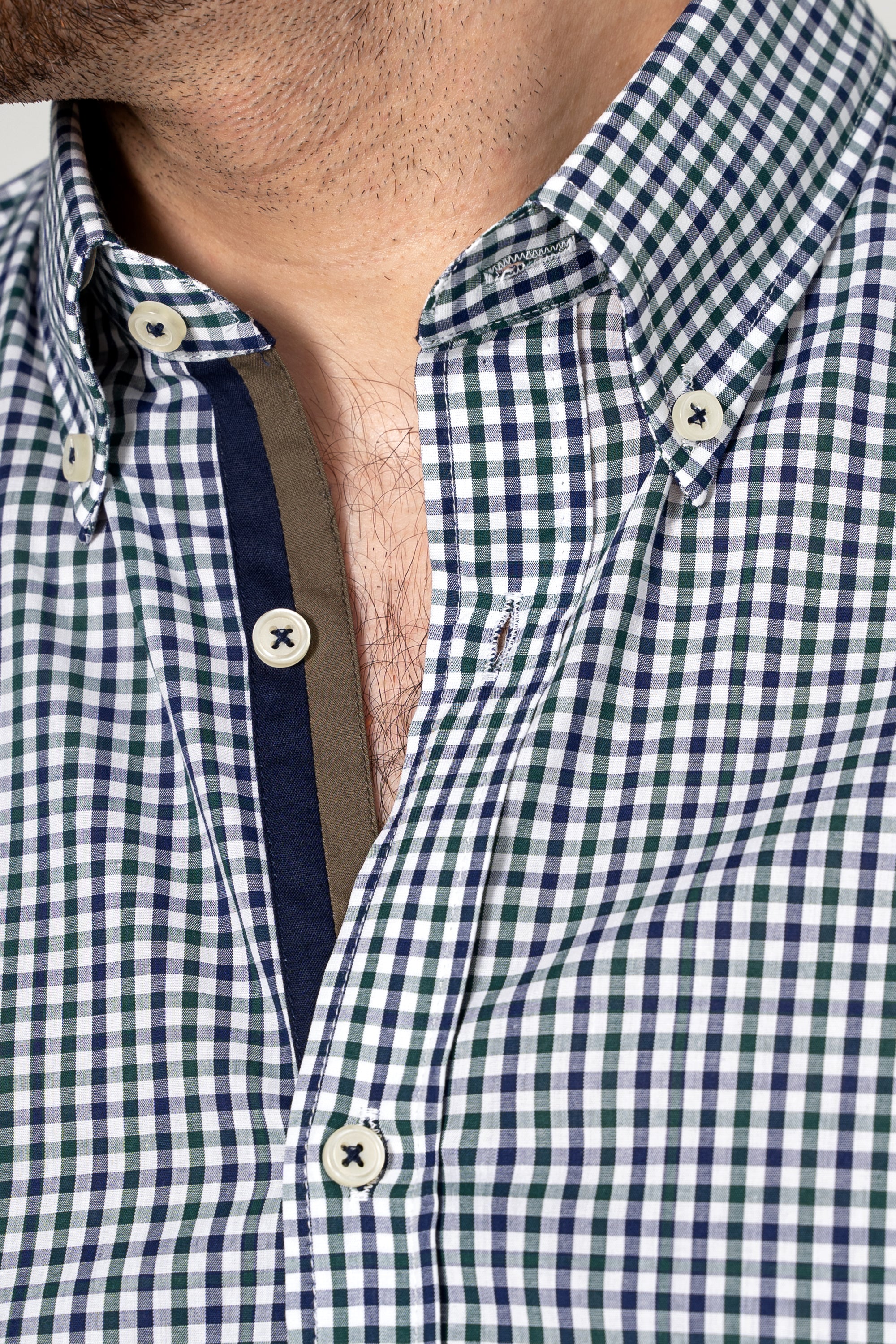 SEMI FORMAL SHIRT NAVY GREEN