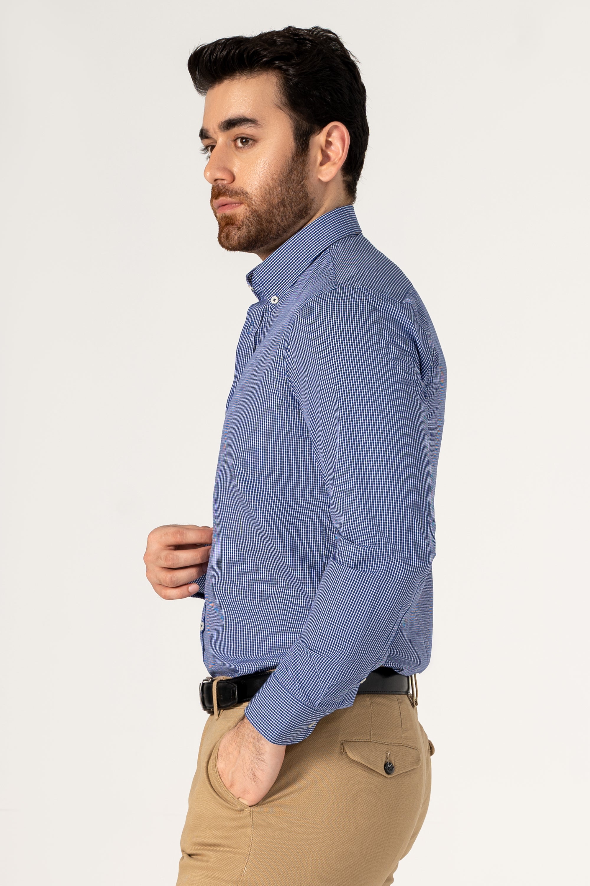 SEMI FORMAL SHIRT BLUE WHITE