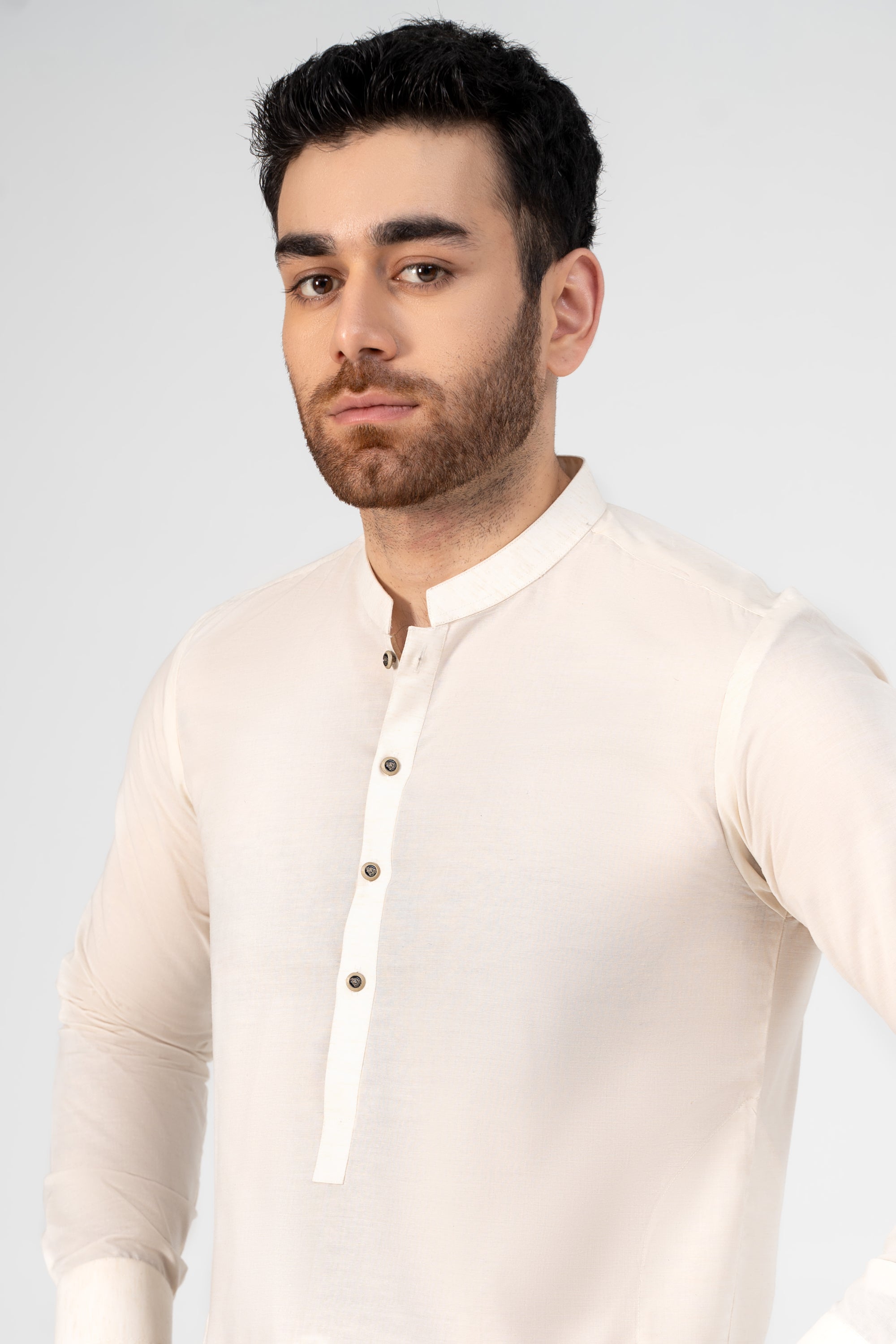 LIQUID AMMONIA PREMIUM BLENDED KAMEEZ SHALWAR OFF WHITE