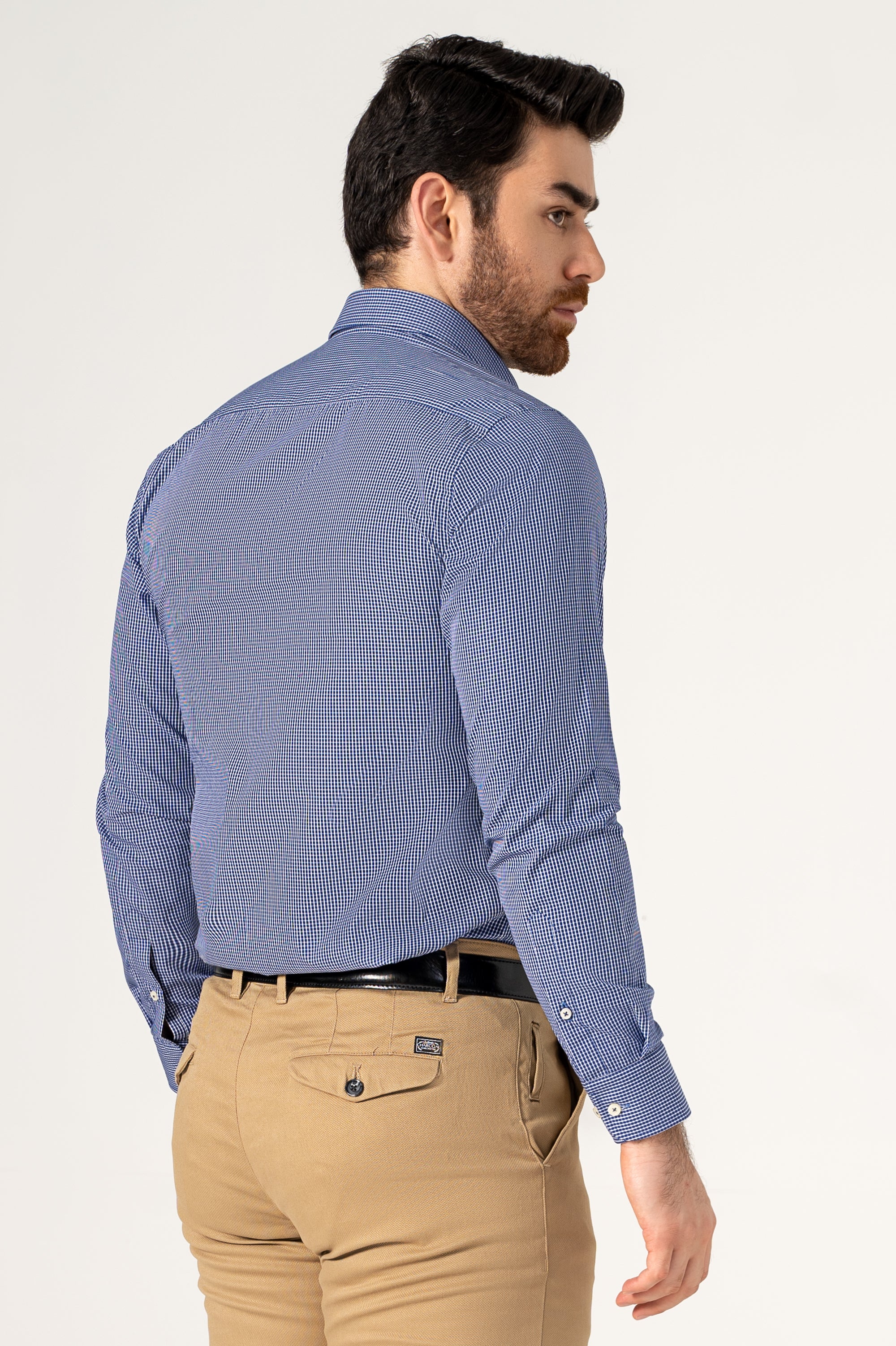 SEMI FORMAL SHIRT BLUE WHITE