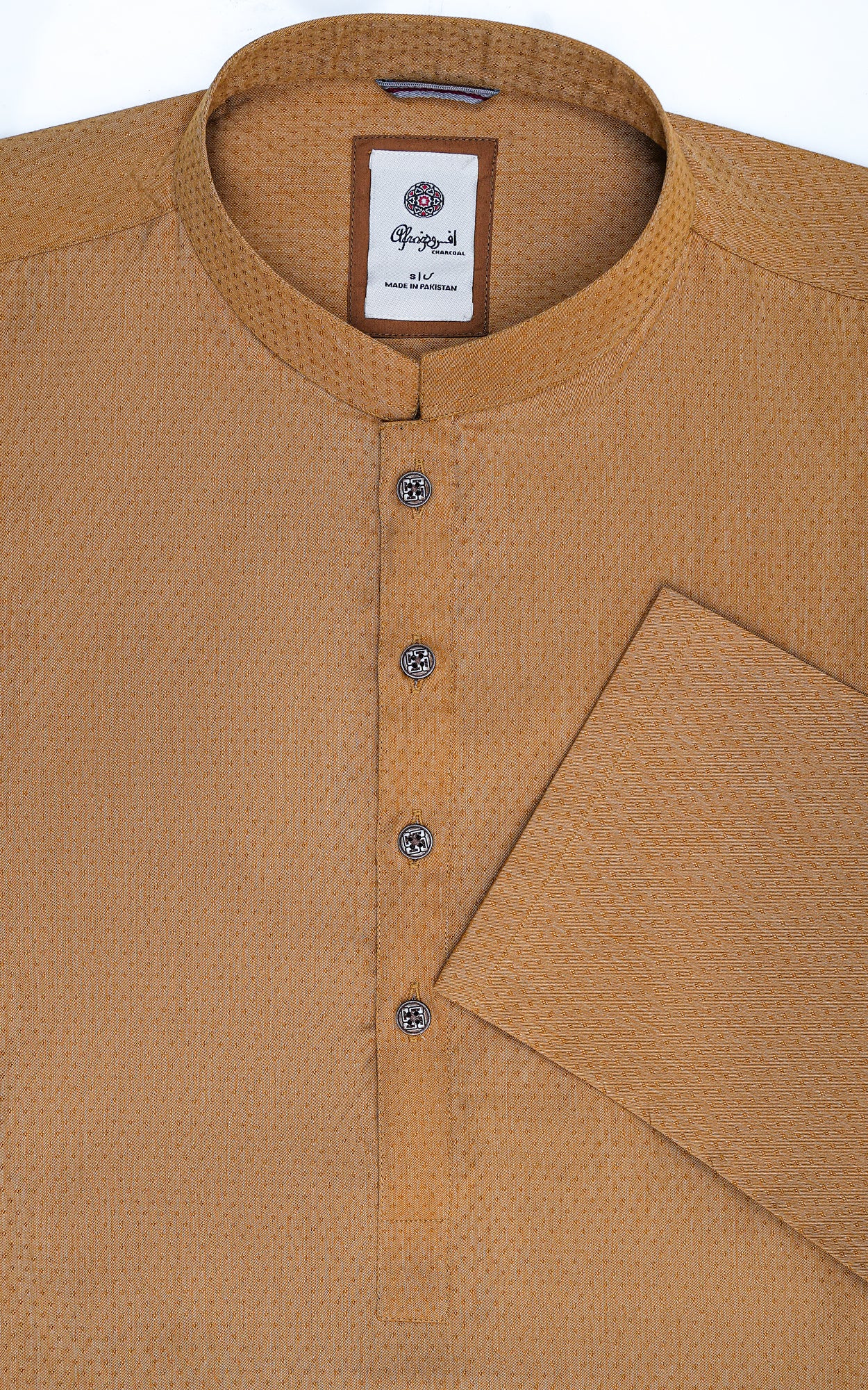 KURTA BAN COLLAR KHAKI