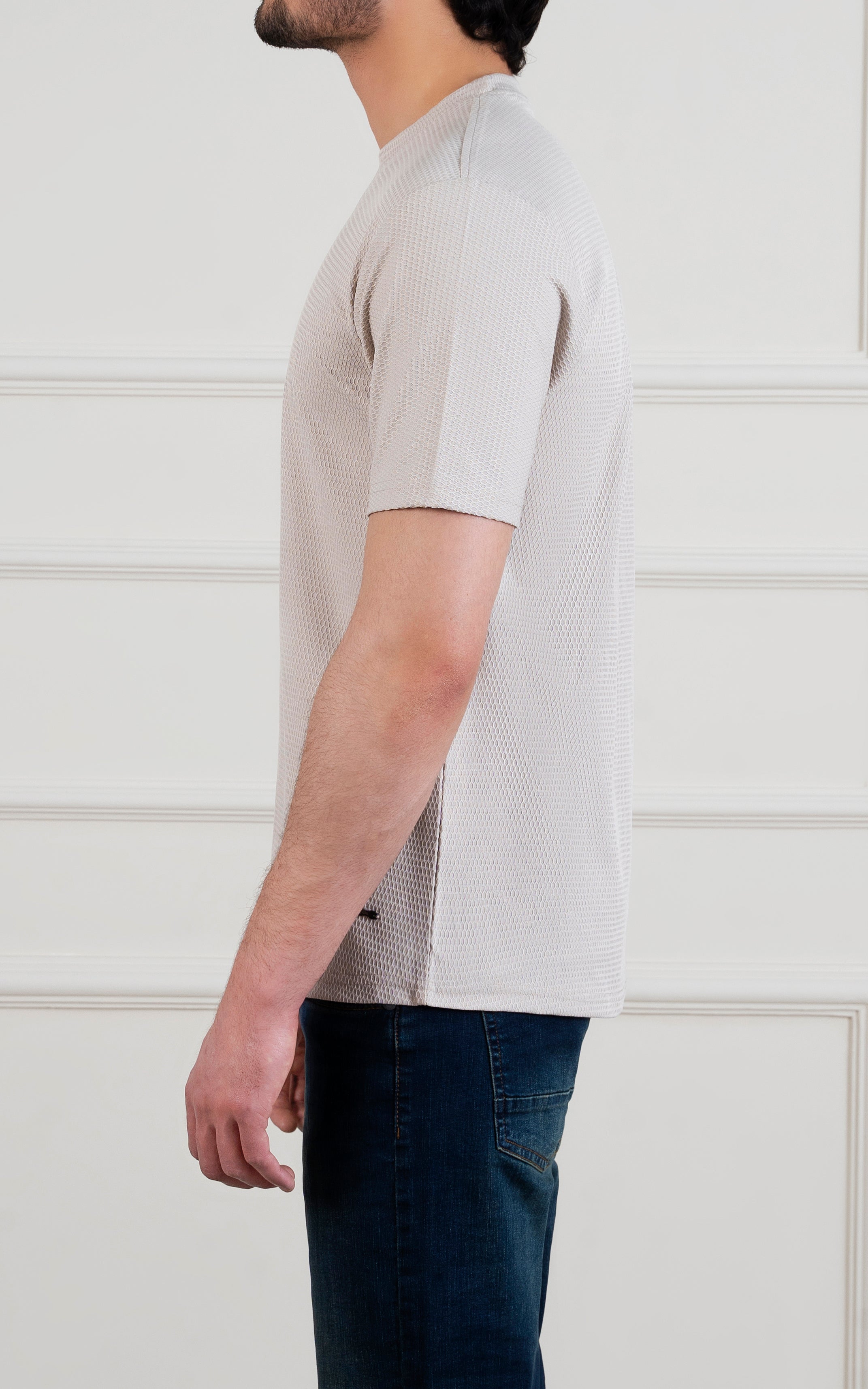 T SHIRT ROUND NECK BEIGE
