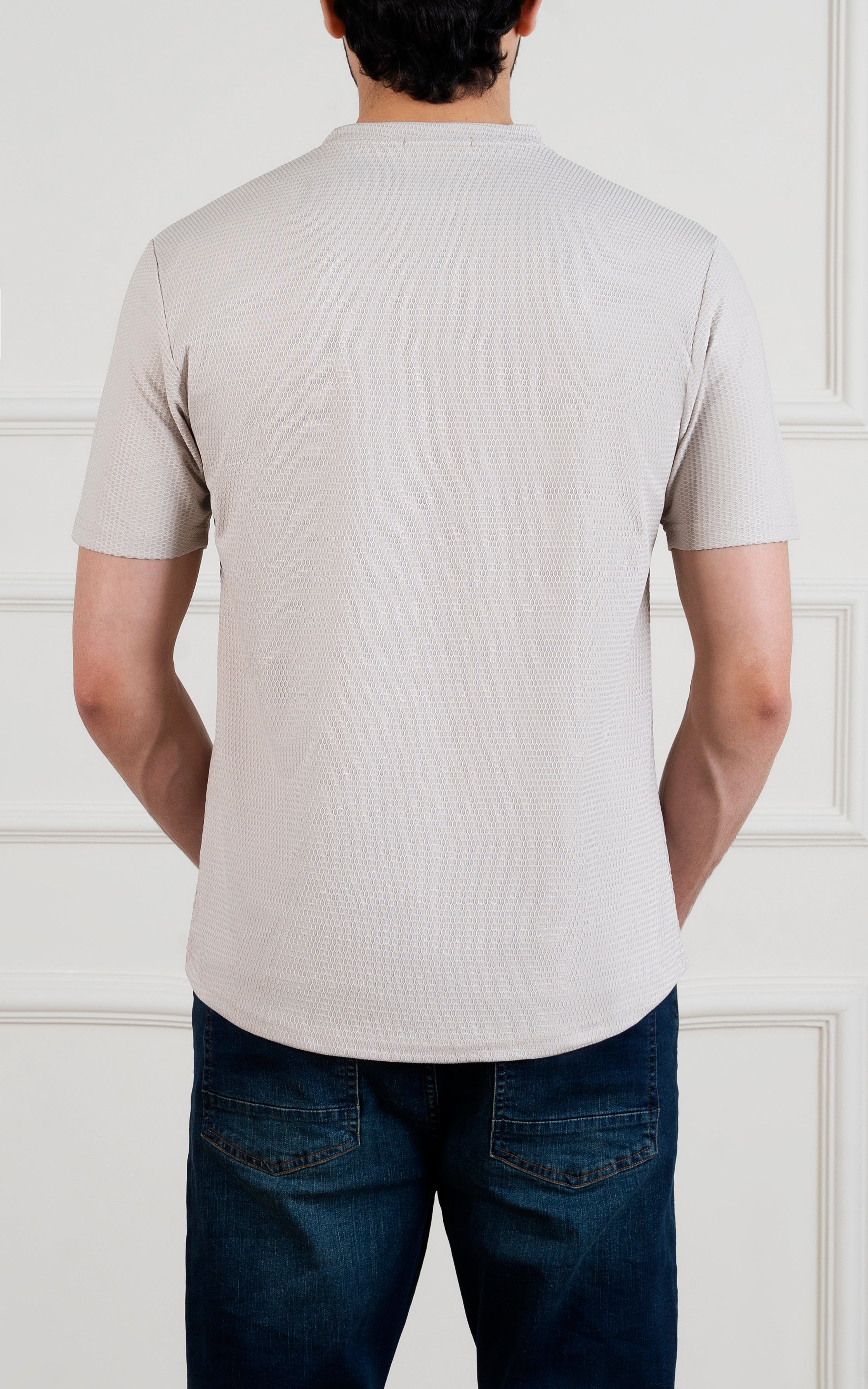 T SHIRT ROUND NECK BEIGE
