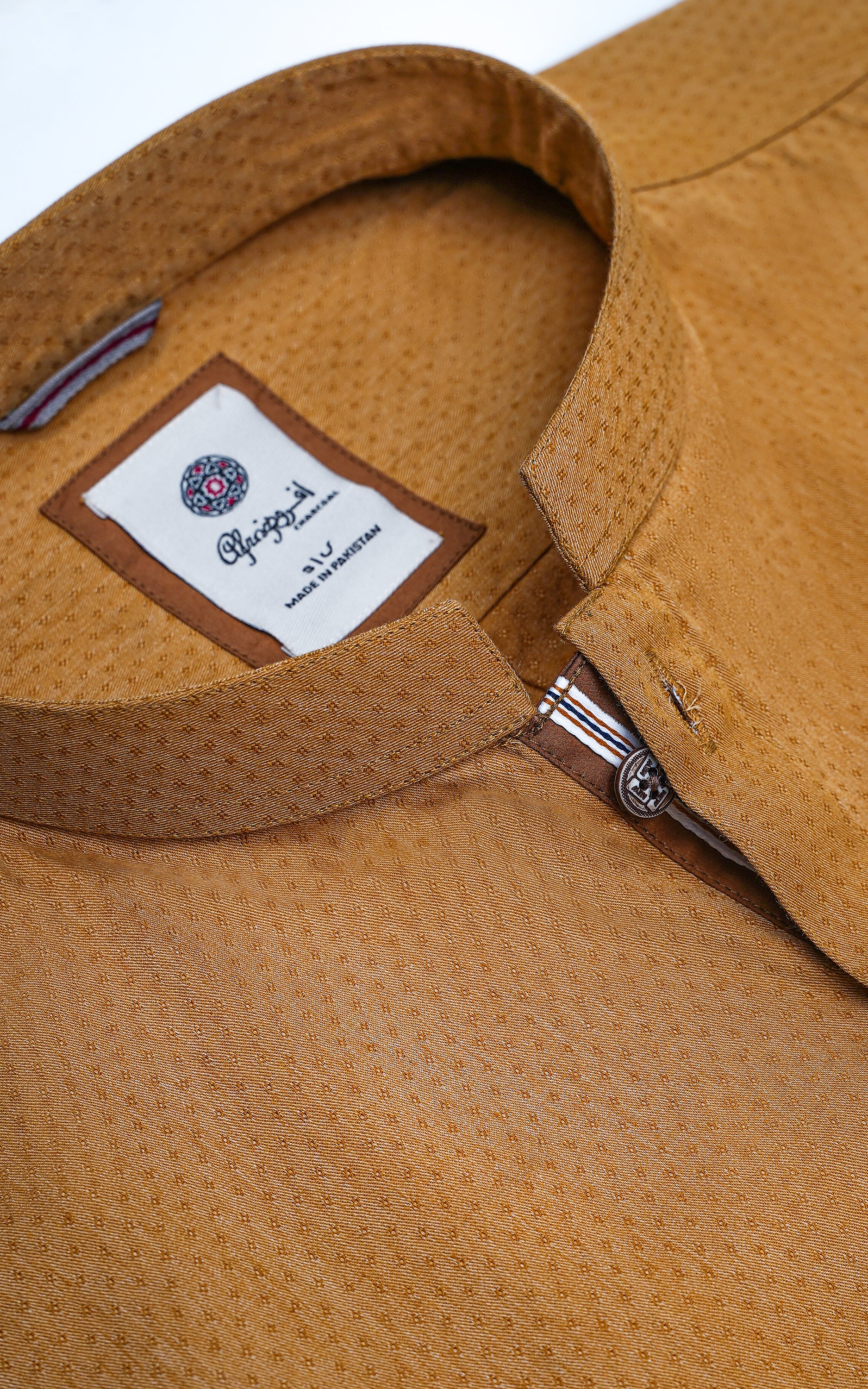 KURTA BAN COLLAR KHAKI