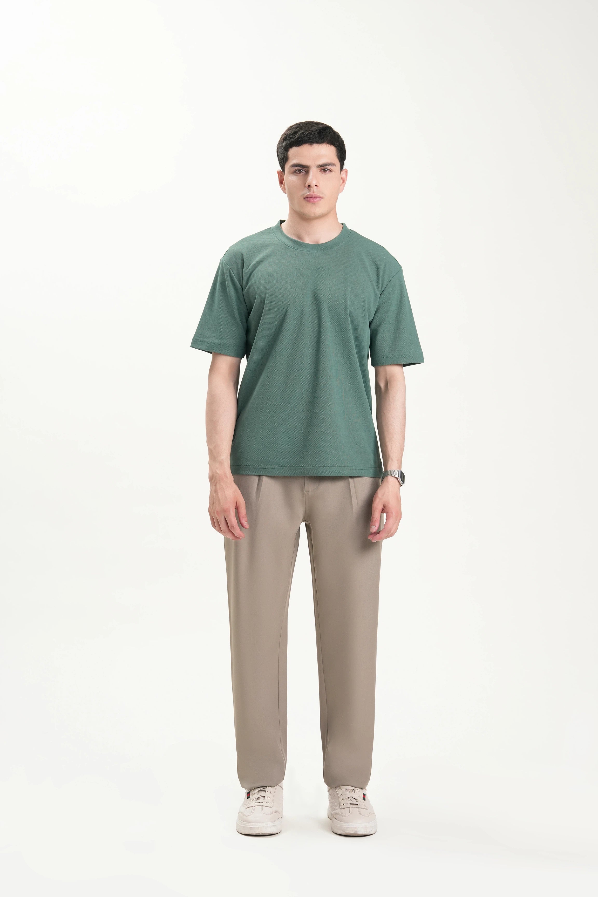 SMART FIT CREW NECK T-SHIRT GREEN