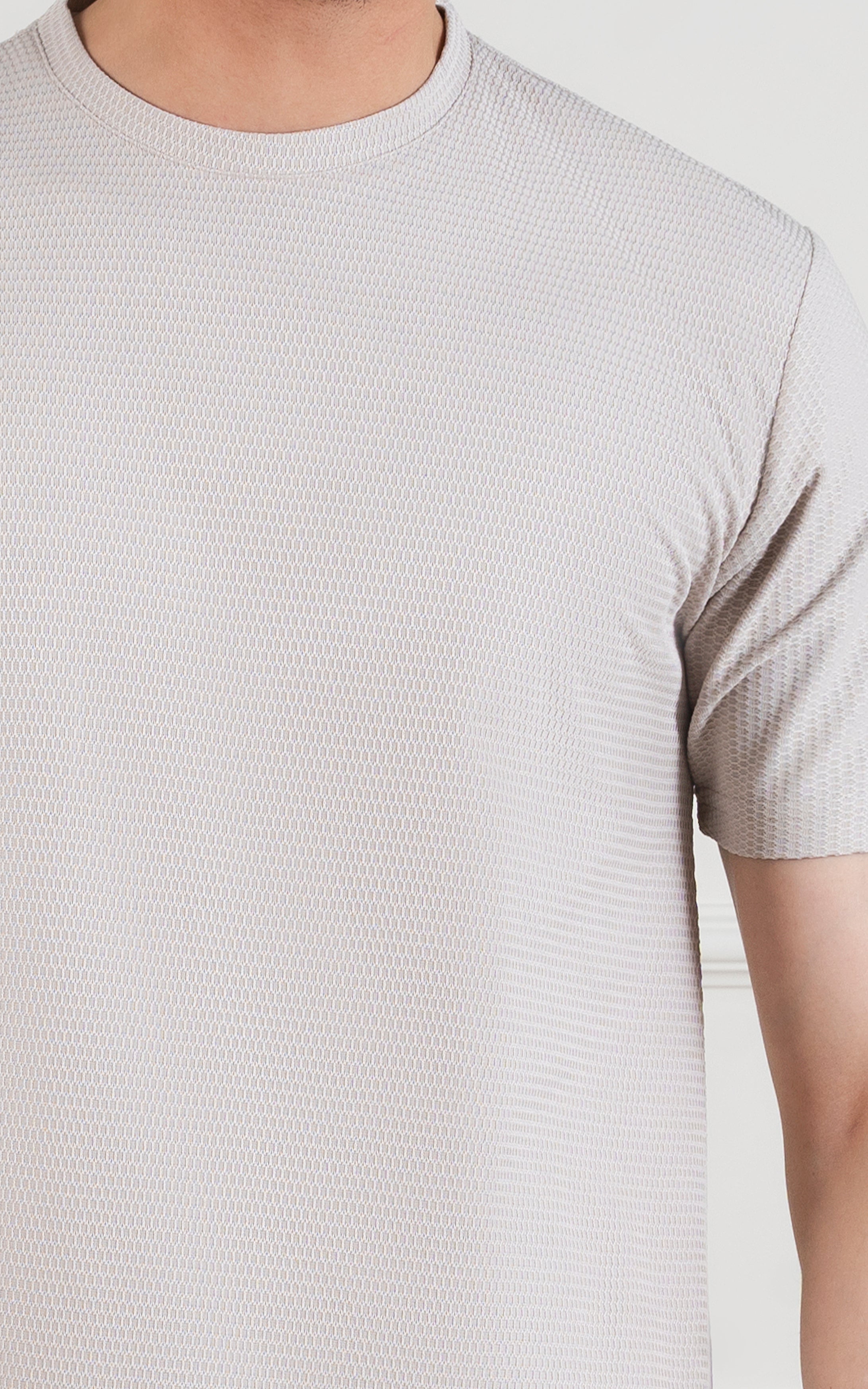 T SHIRT ROUND NECK BEIGE