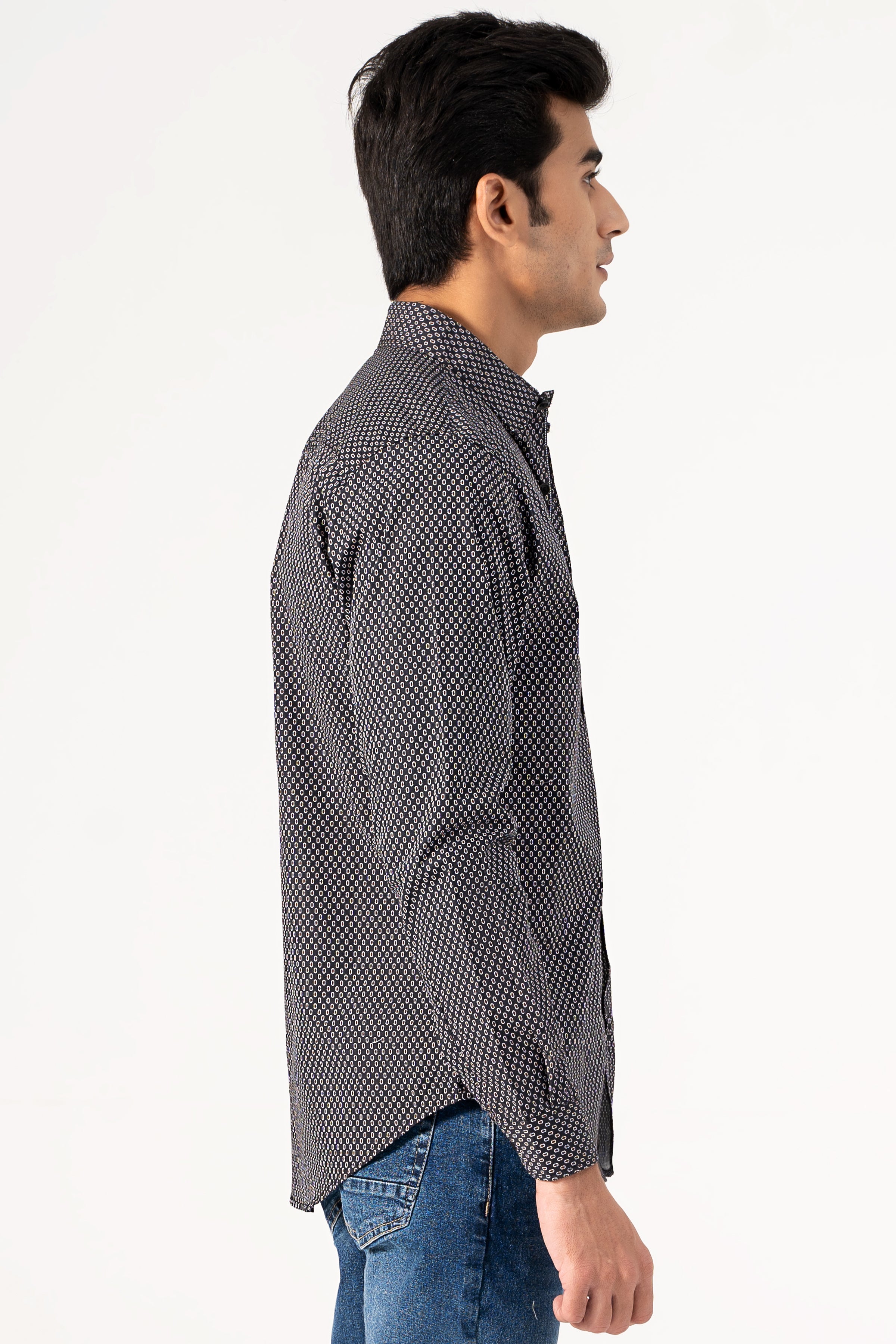 CASUAL SHIRT NAVY PRINTED