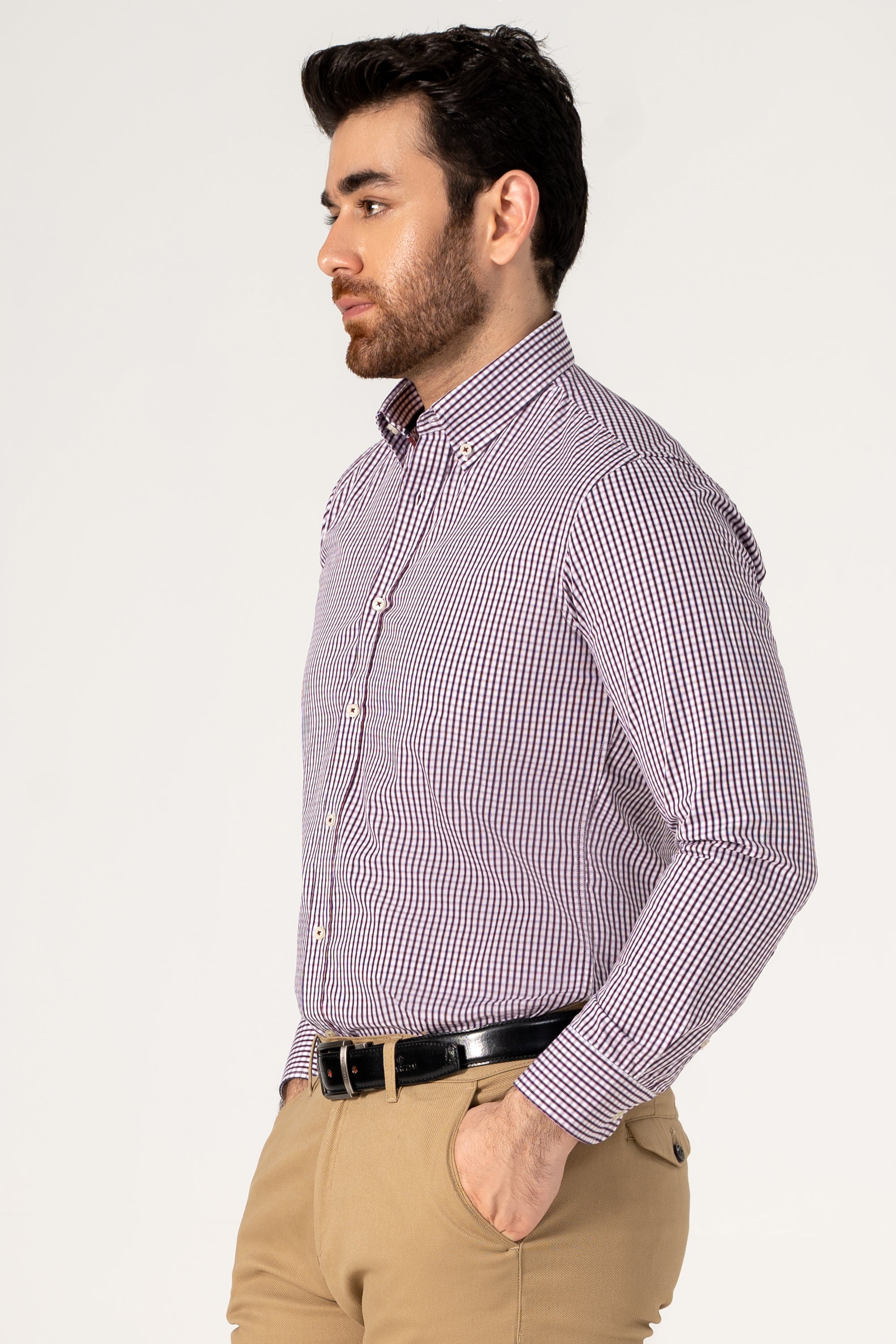 SEMI FORMAL SHIRT MAROON NAVY