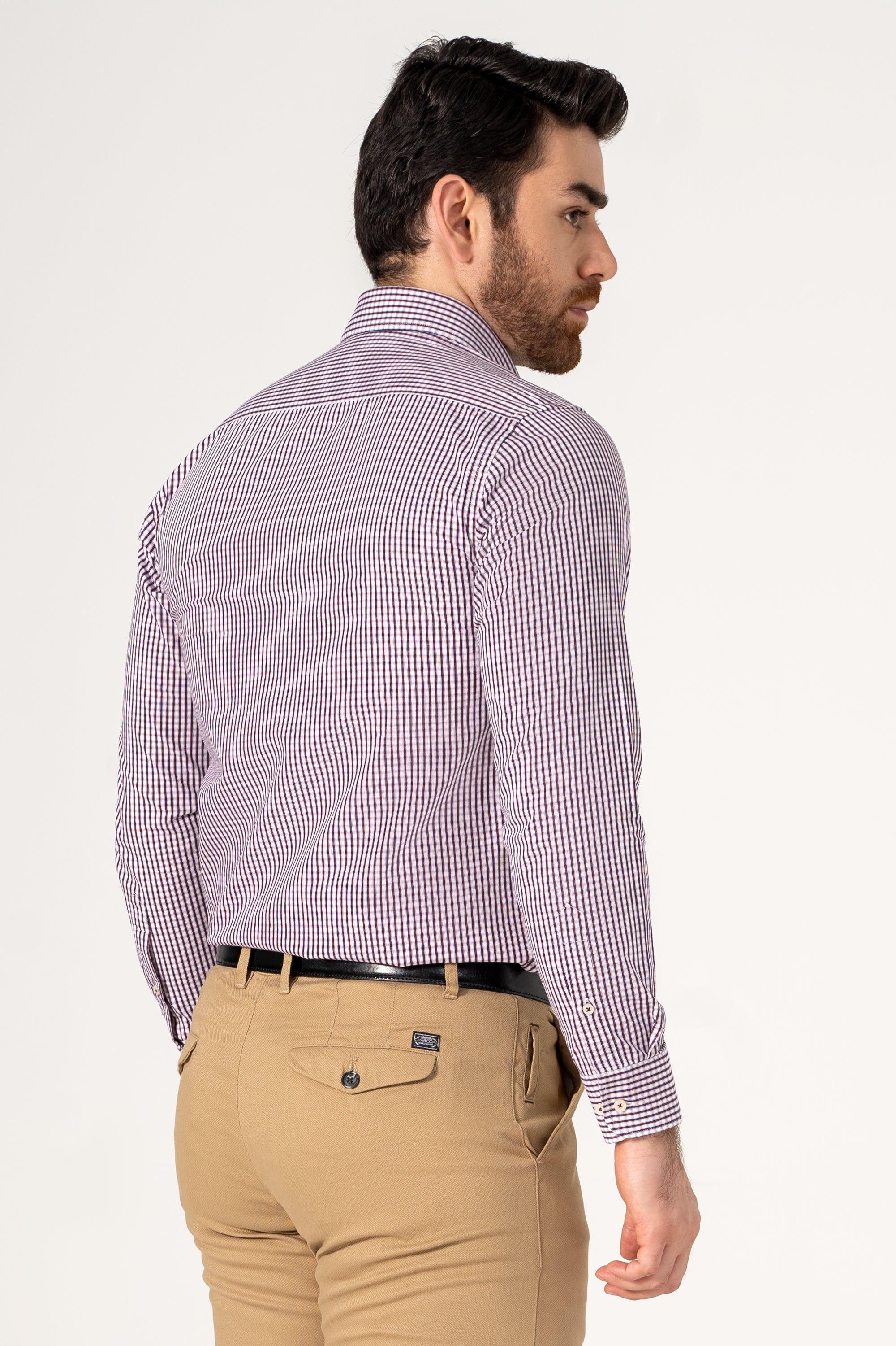 SEMI FORMAL SHIRT MAROON NAVY