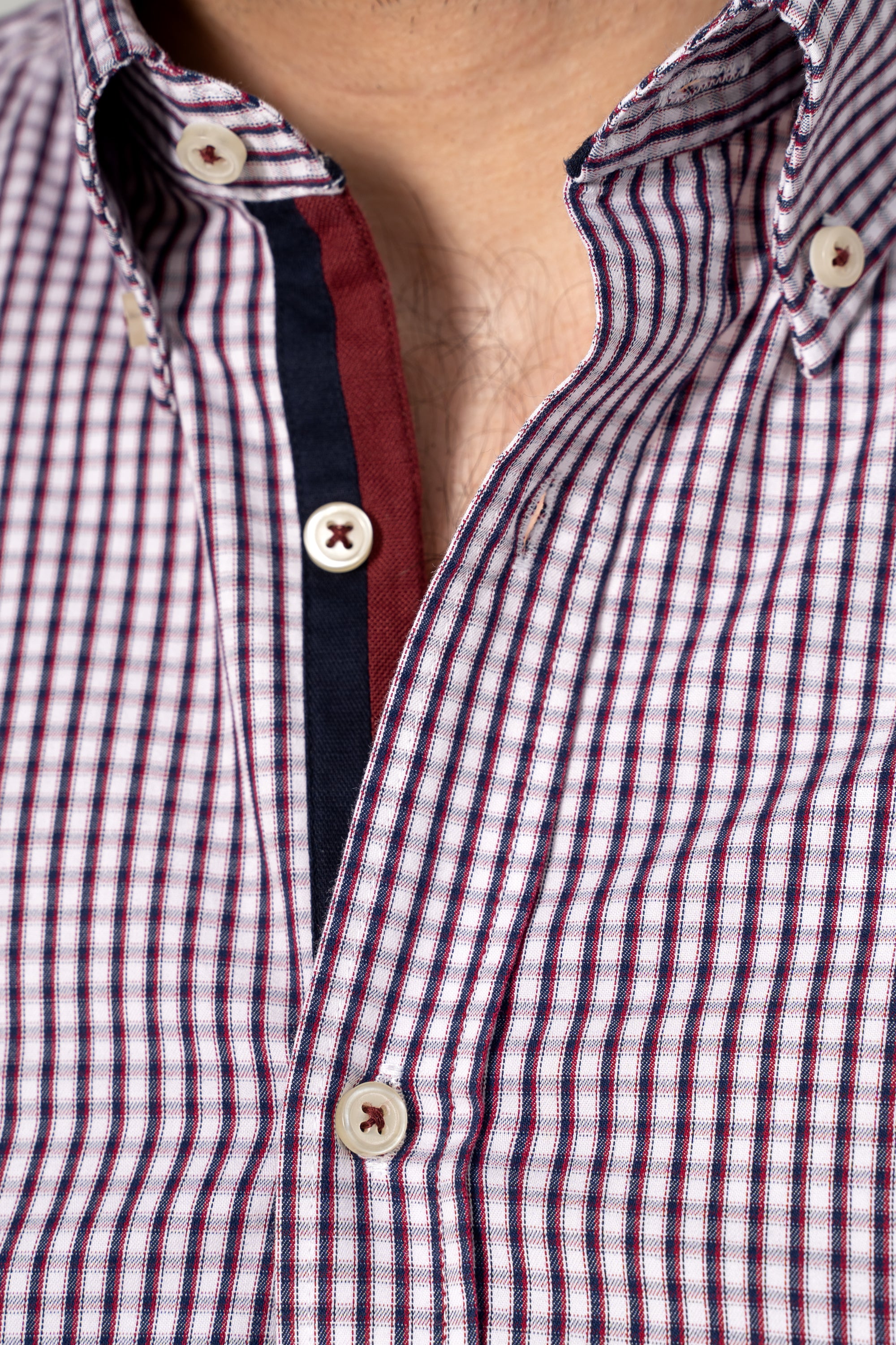 SEMI FORMAL SHIRT MAROON NAVY