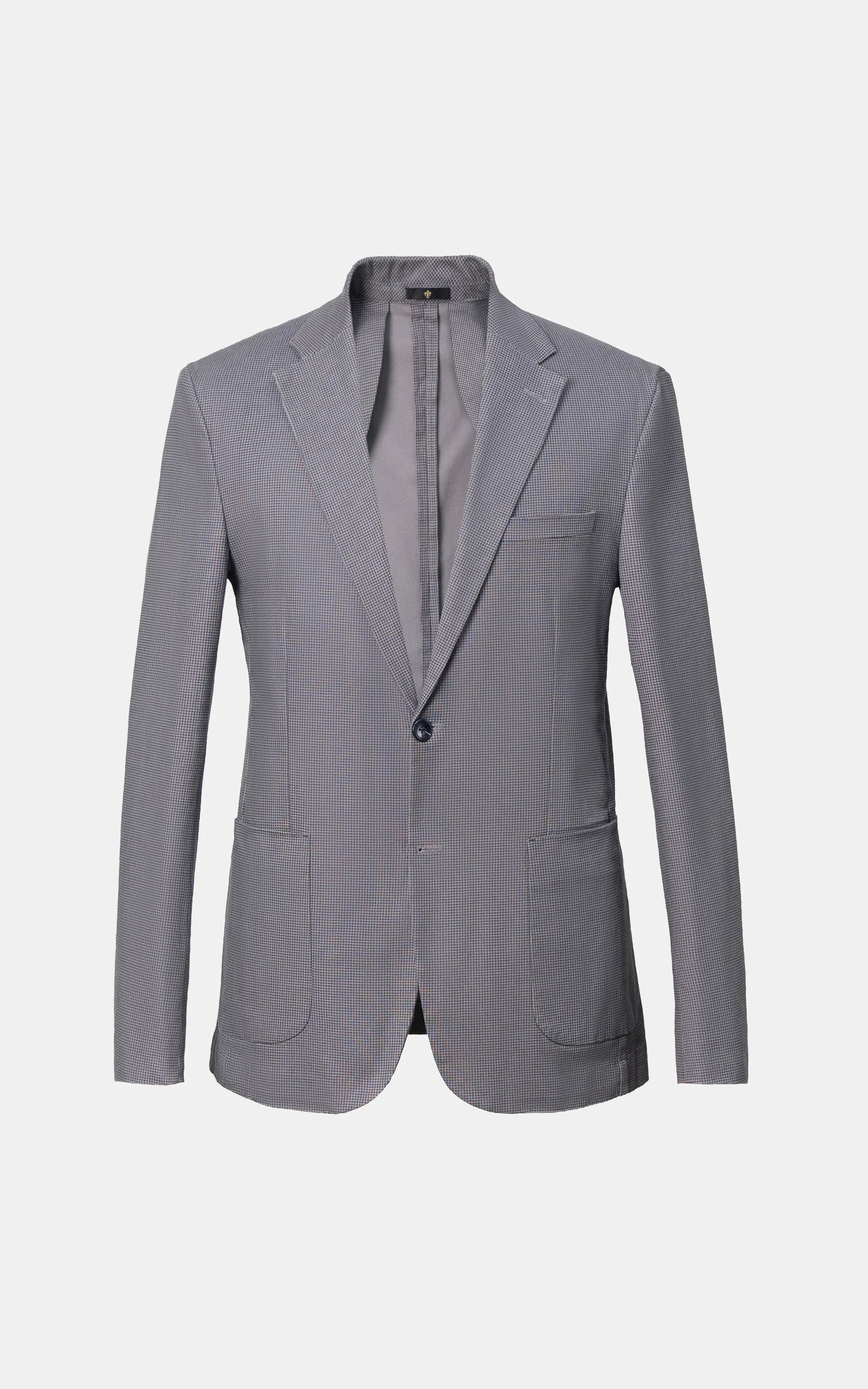 NOTCH LAPEL SINGLE-BREASTED SUMMER COAT GREY