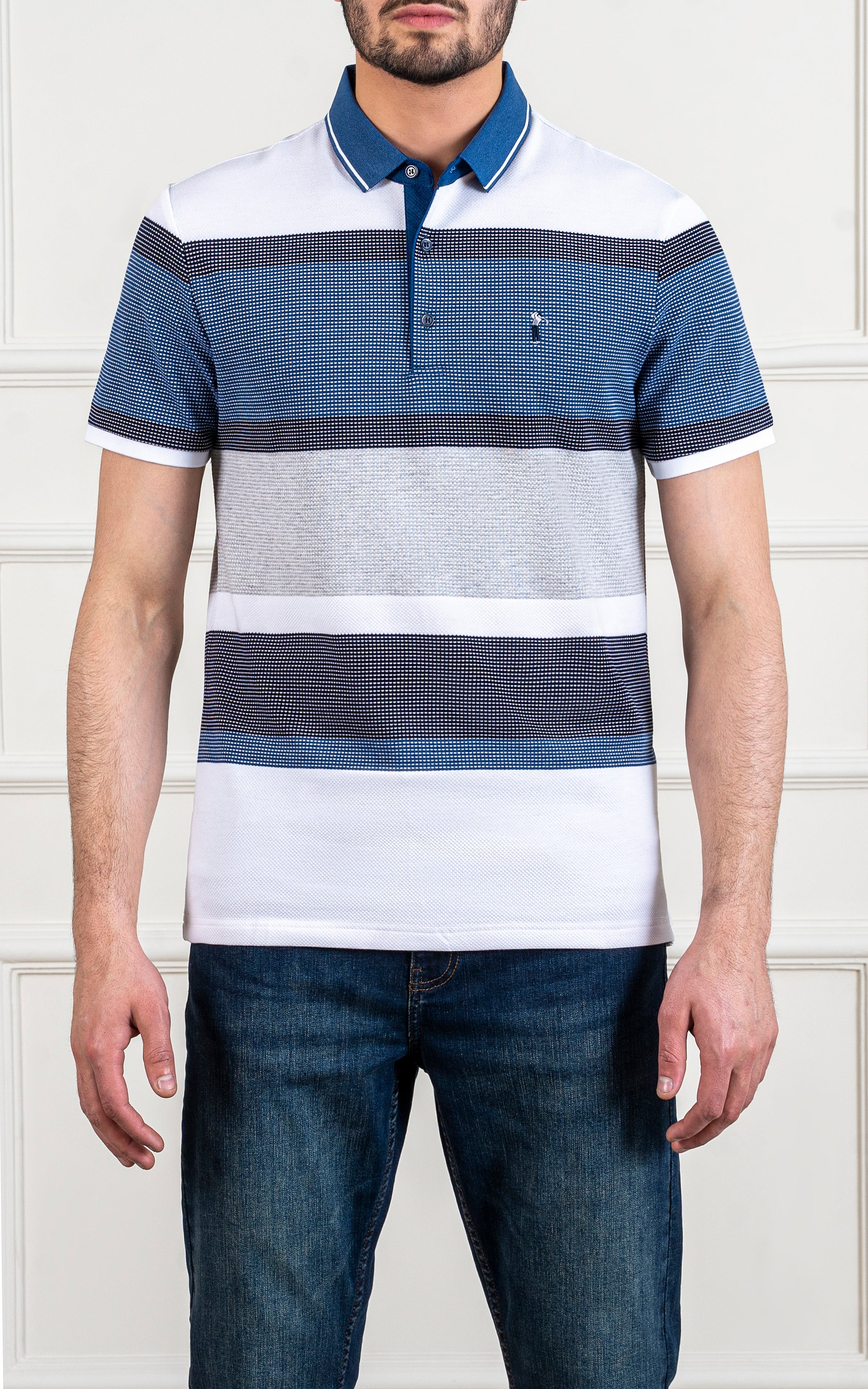 EXECUTIVE POLO WHITE BLUE