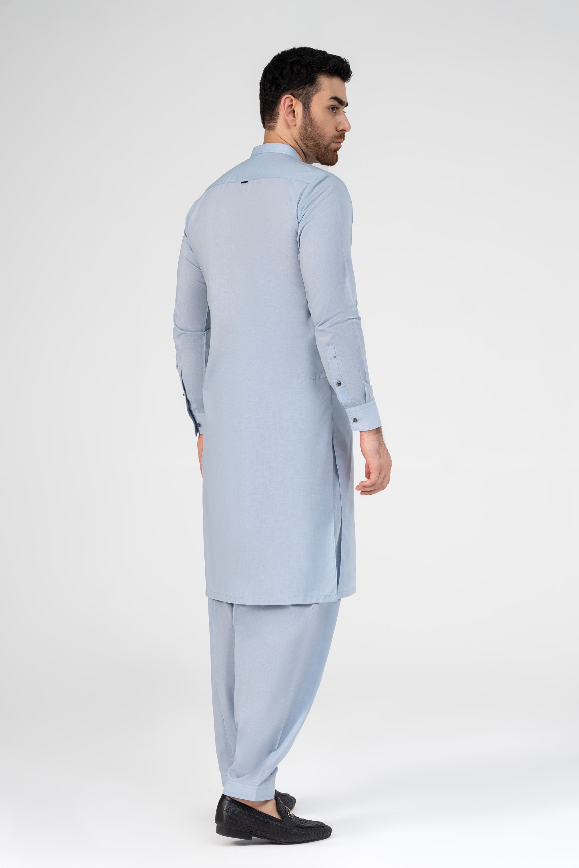 LIQUID AMMONIA PREMIUM BLENDED KAMEEZ SHALWAR SKY BLUE