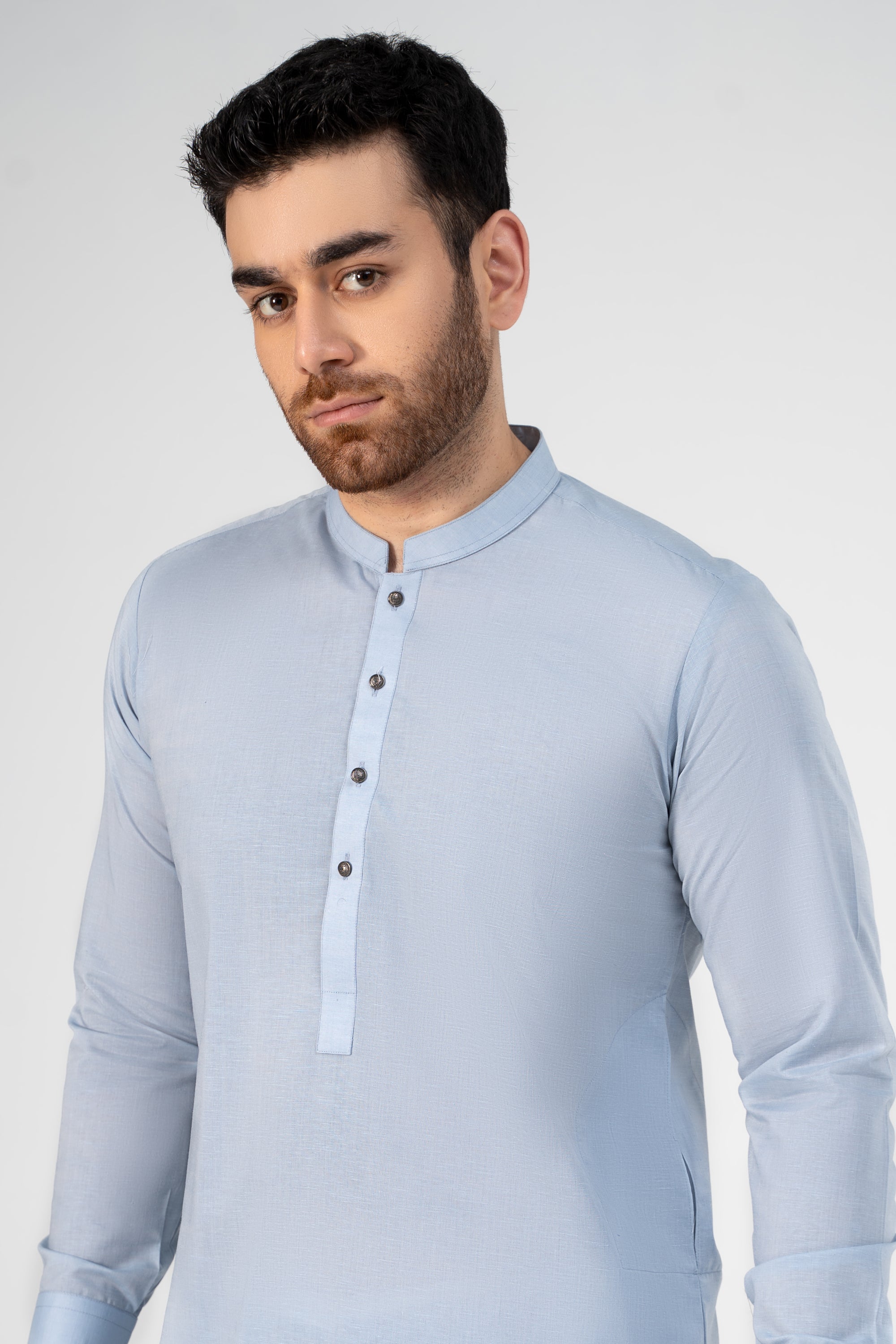 LIQUID AMMONIA PREMIUM BLENDED KAMEEZ SHALWAR SKY BLUE