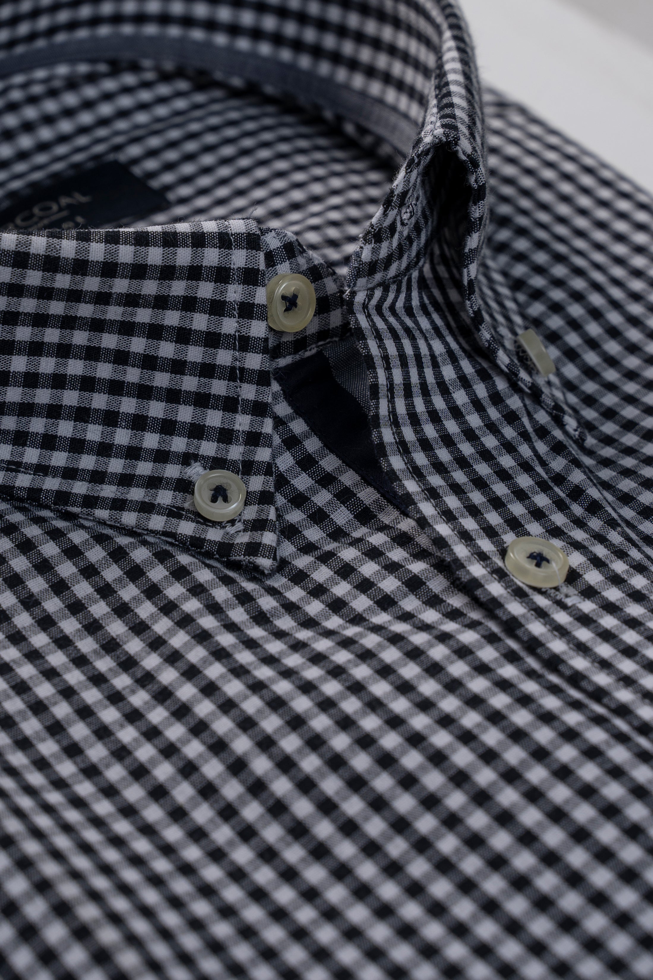 SEMI FORMAL SHIRT BLACK WHITE CHECK