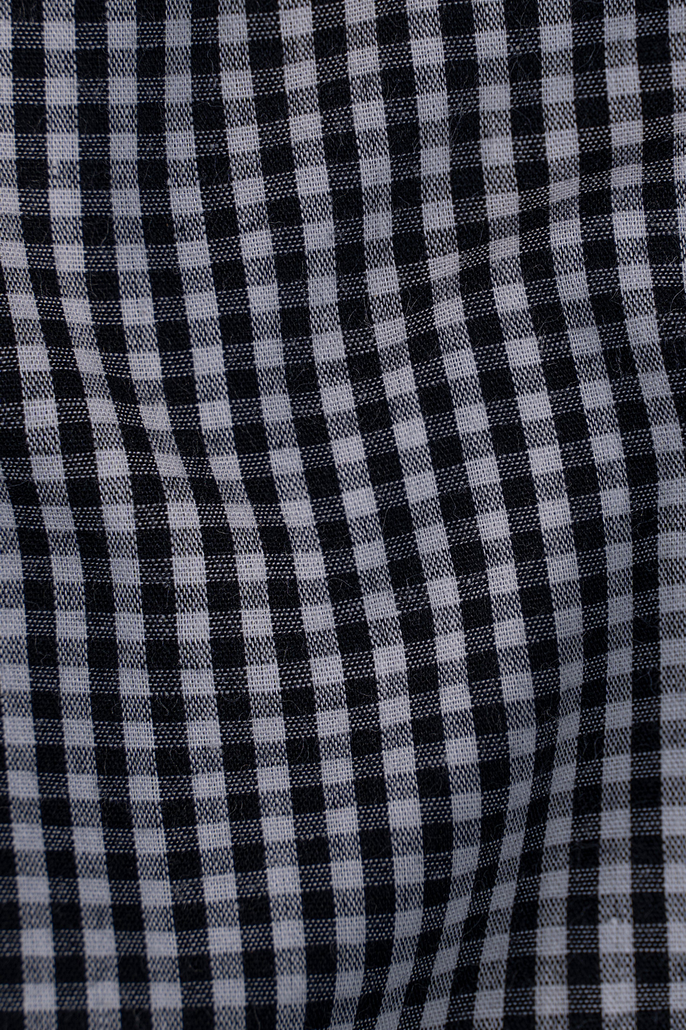 SEMI FORMAL SHIRT BLACK WHITE CHECK