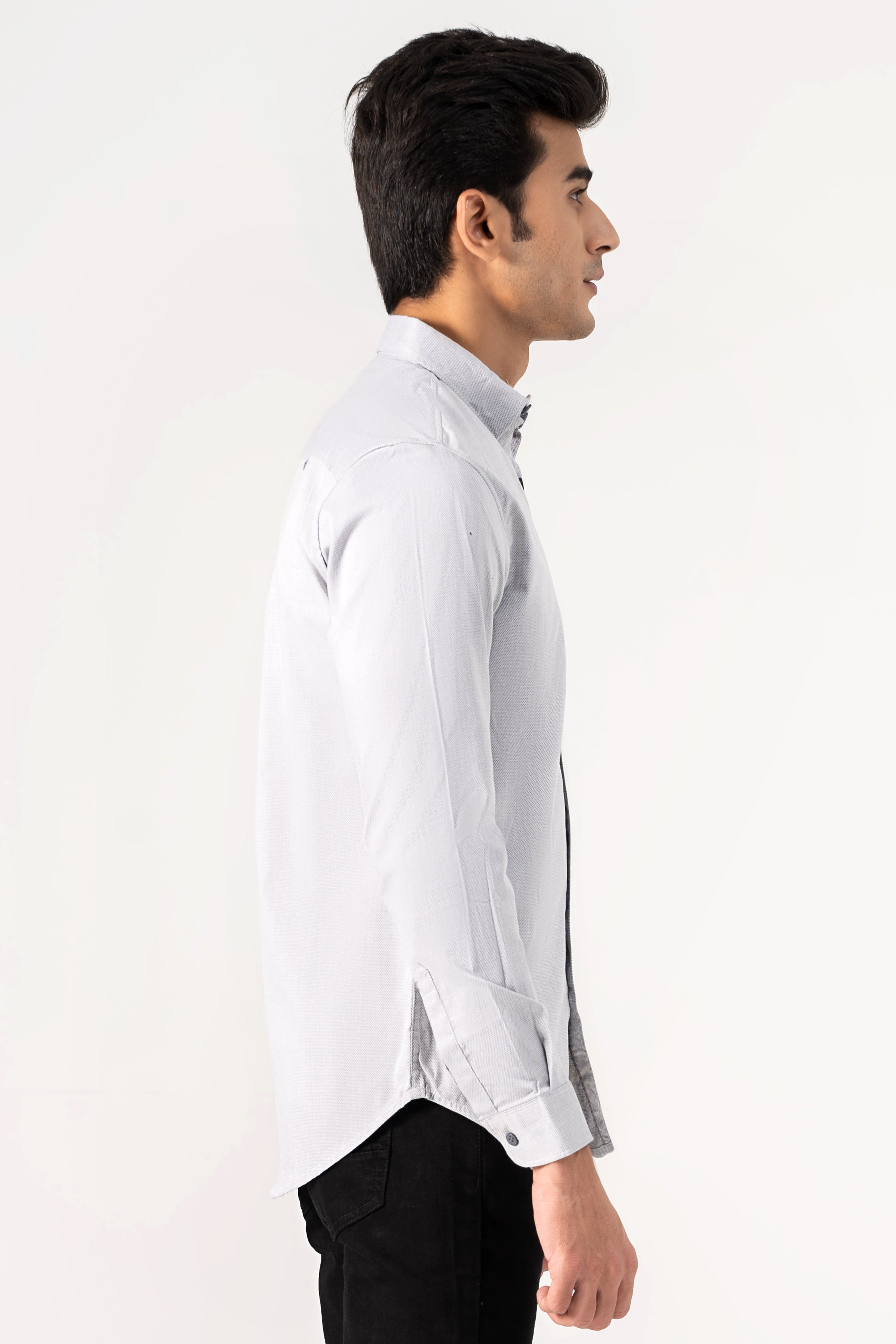 CASUAL SHIRT GREY TEXTURE