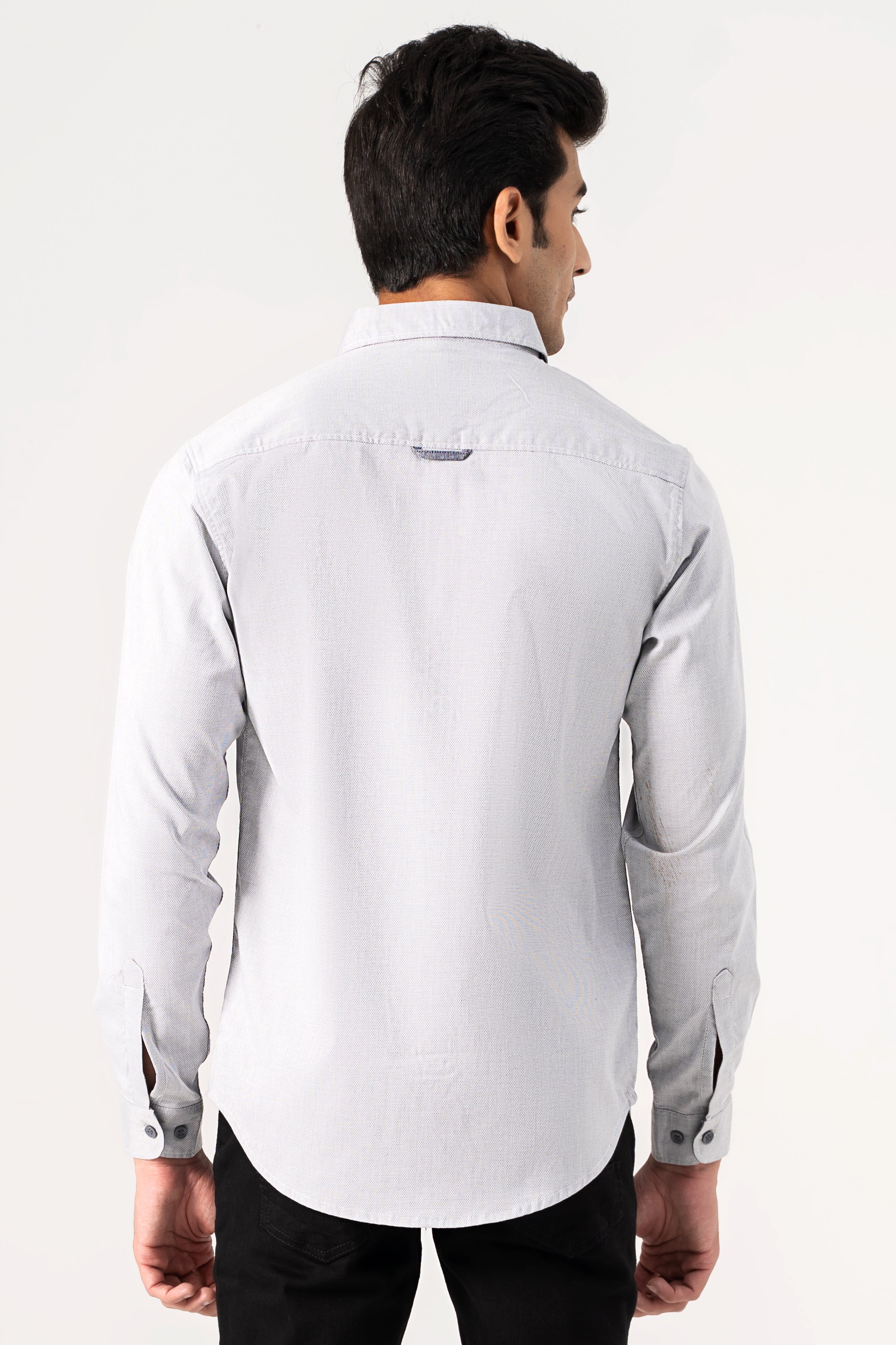 CASUAL SHIRT GREY TEXTURE
