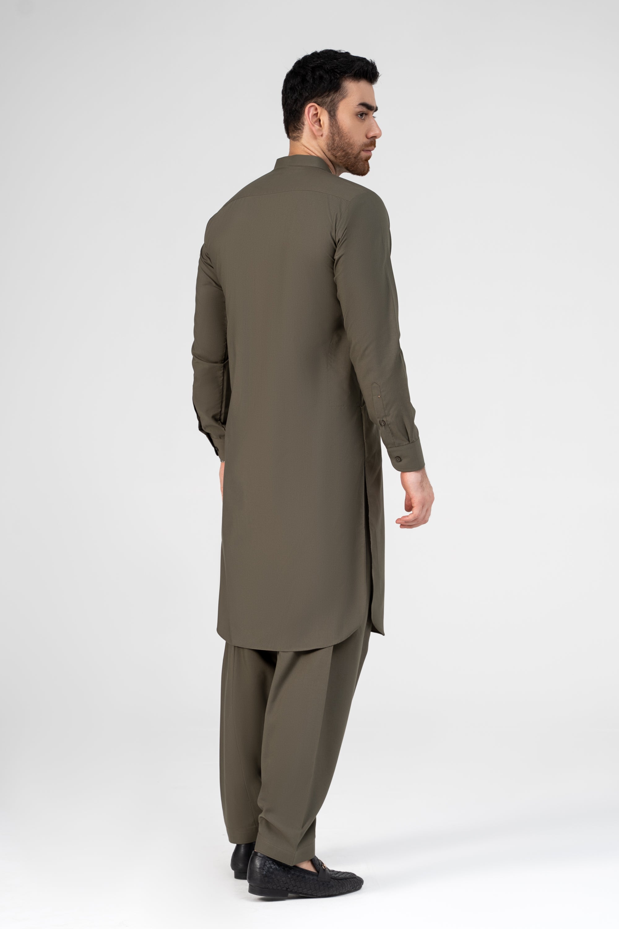 PREMIUM WASH AND WEAR KAMEEZ SHALWAR OLIVE