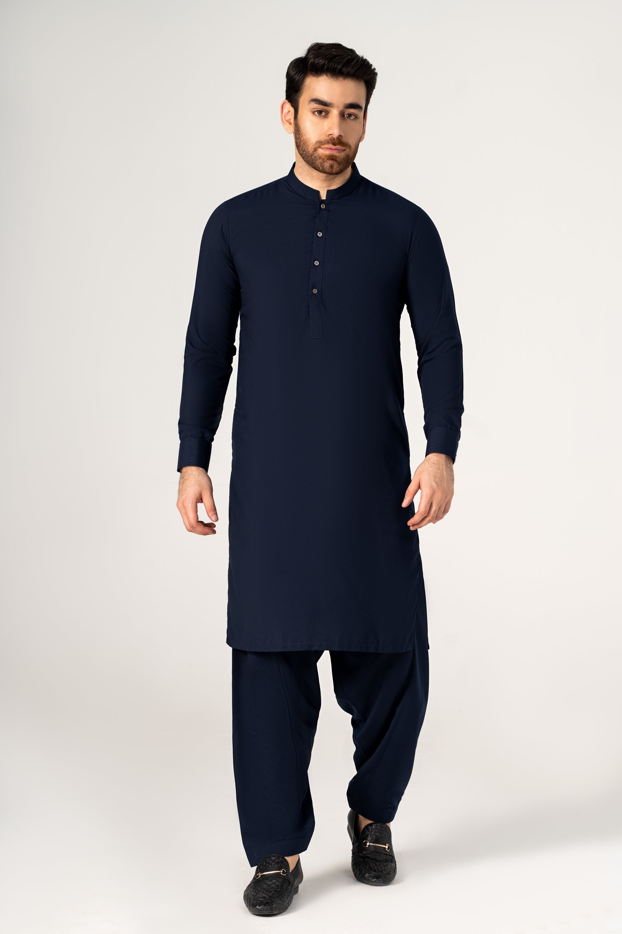 WASH AND WEAR KAMEEZ SHALWAR NAVY