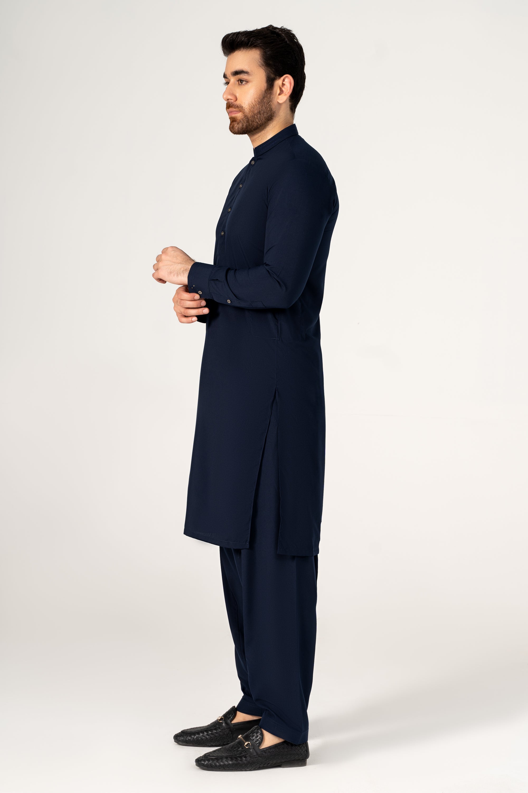 WASH AND WEAR KAMEEZ SHALWAR NAVY